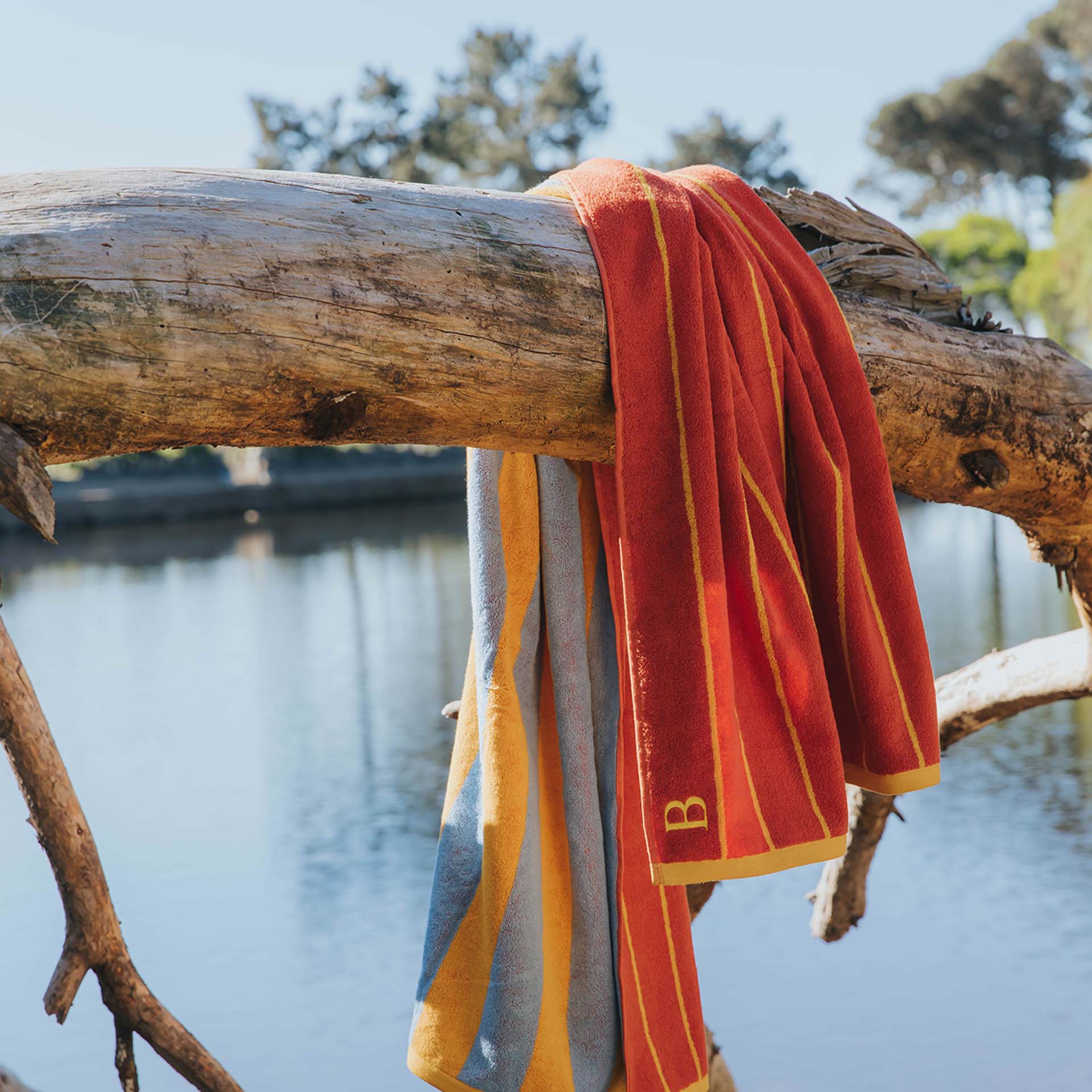 Torres Novas Linge de plage Pena jaune orange