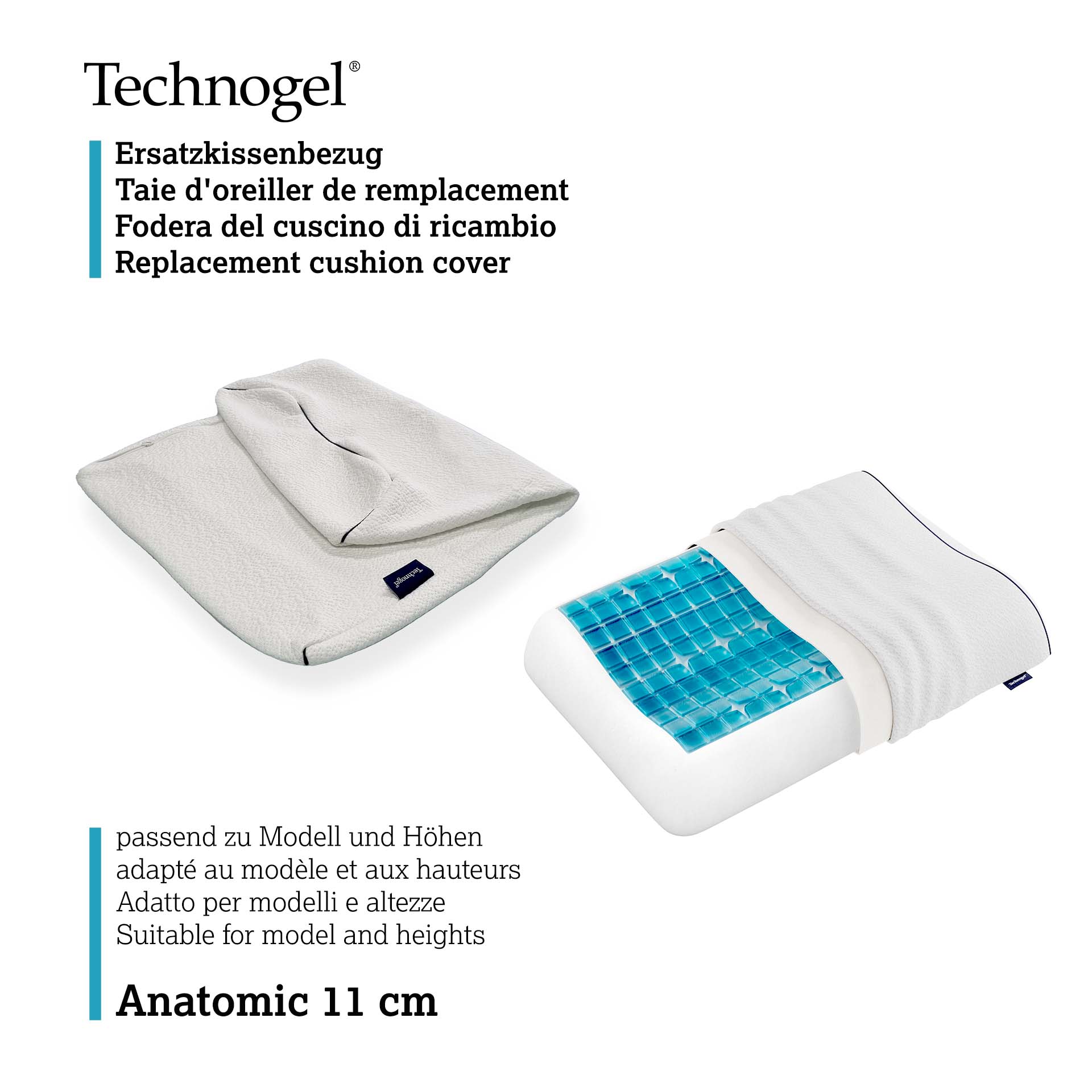 Technogel oreiller Anatomic housse de remplacement