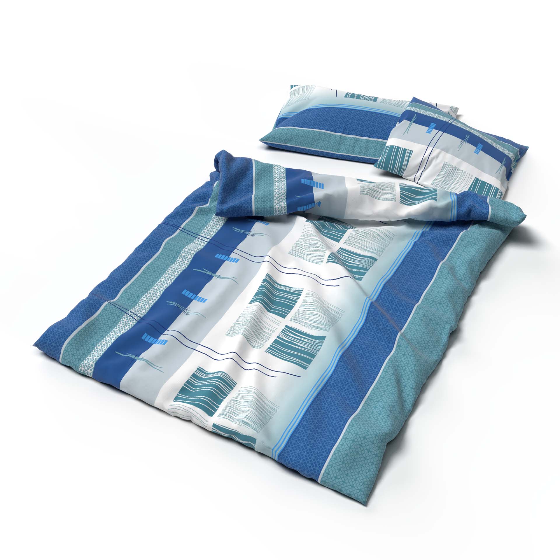 Lotus linge de lit jersey Amalfi bleu