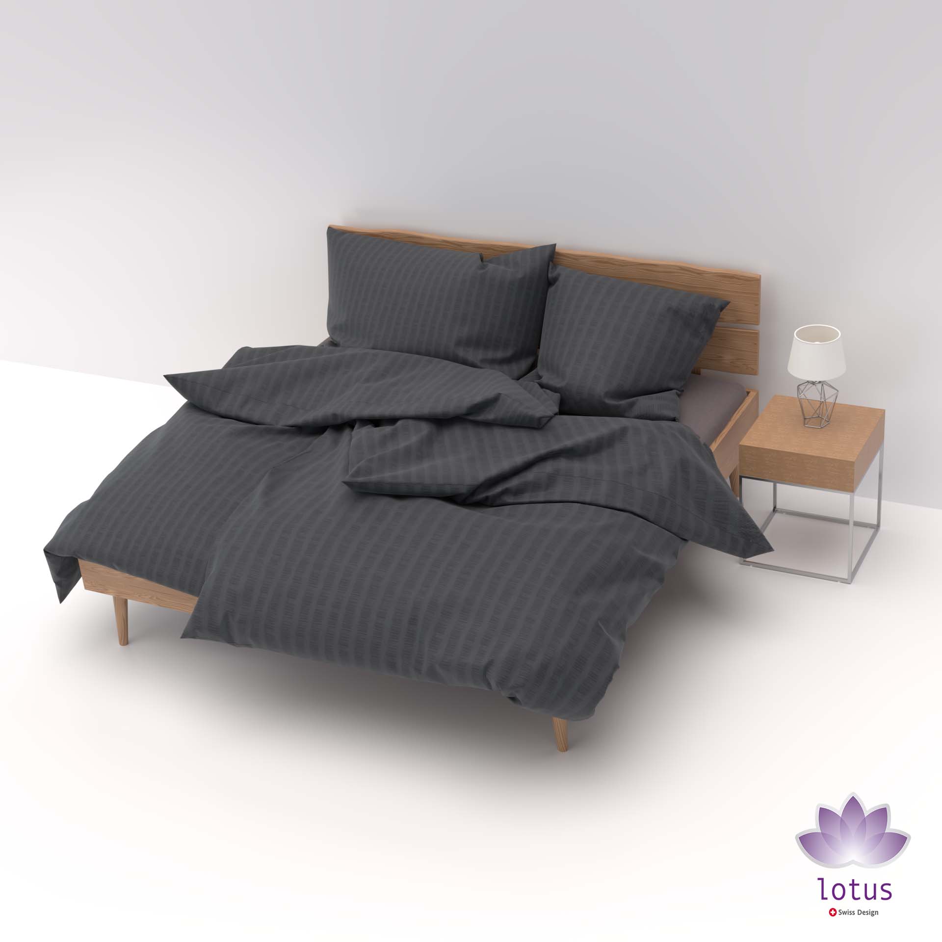 Lotus Bettwäsche Satin Seersucker uni