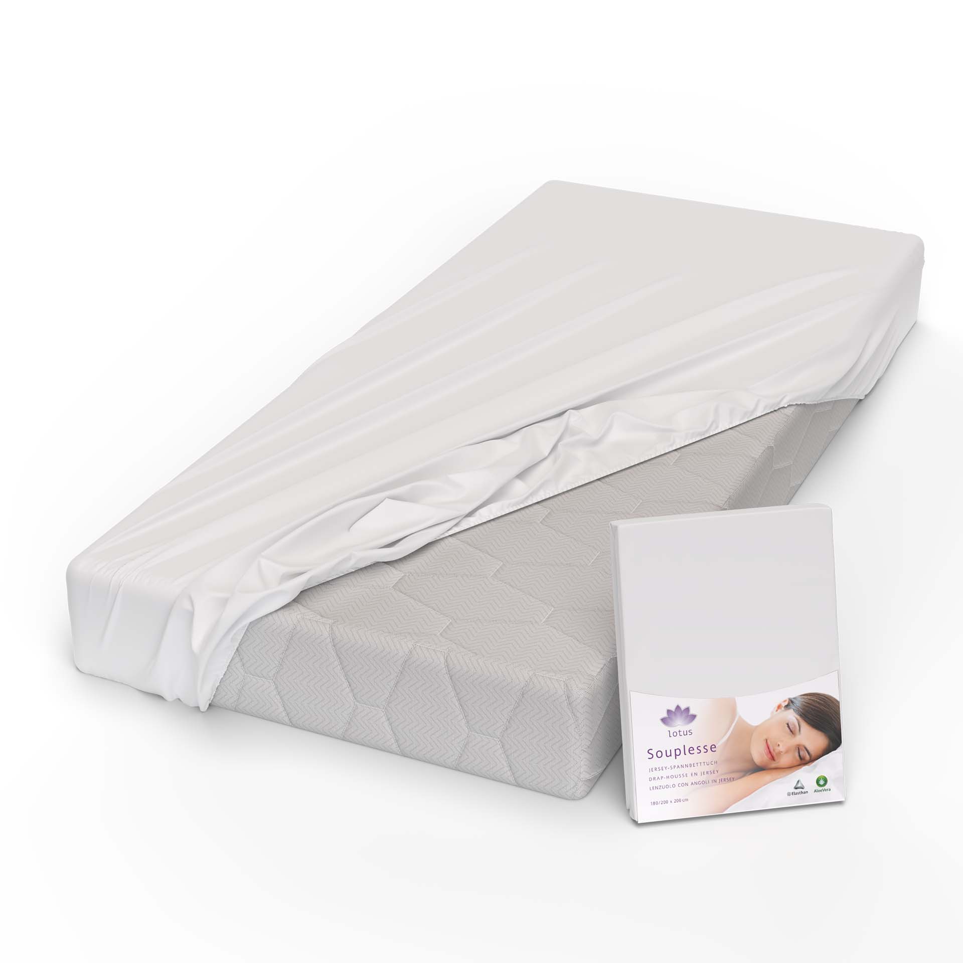 Lotus Jersey Fitted Sheet Souplesse