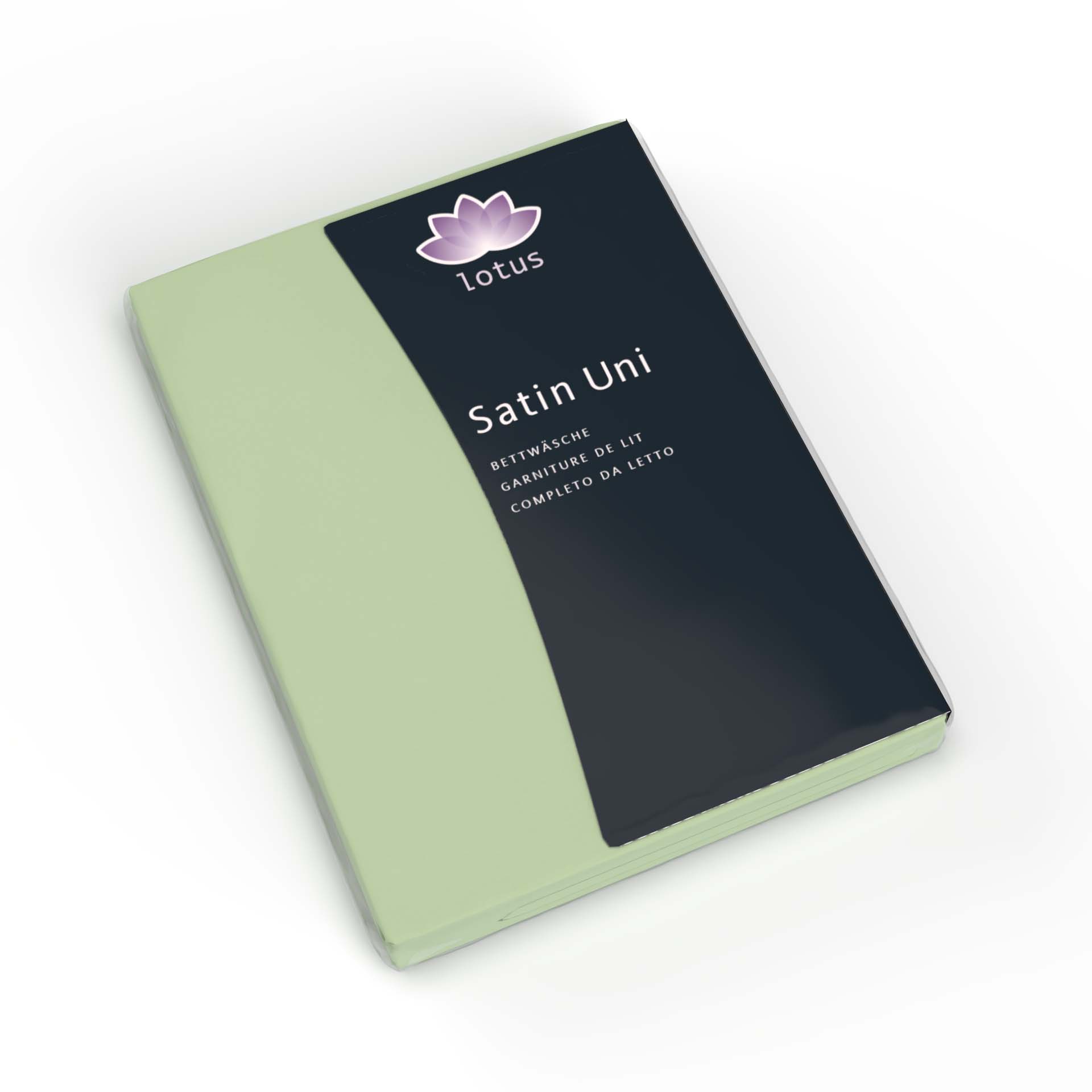 Lotus satin fitted sheet