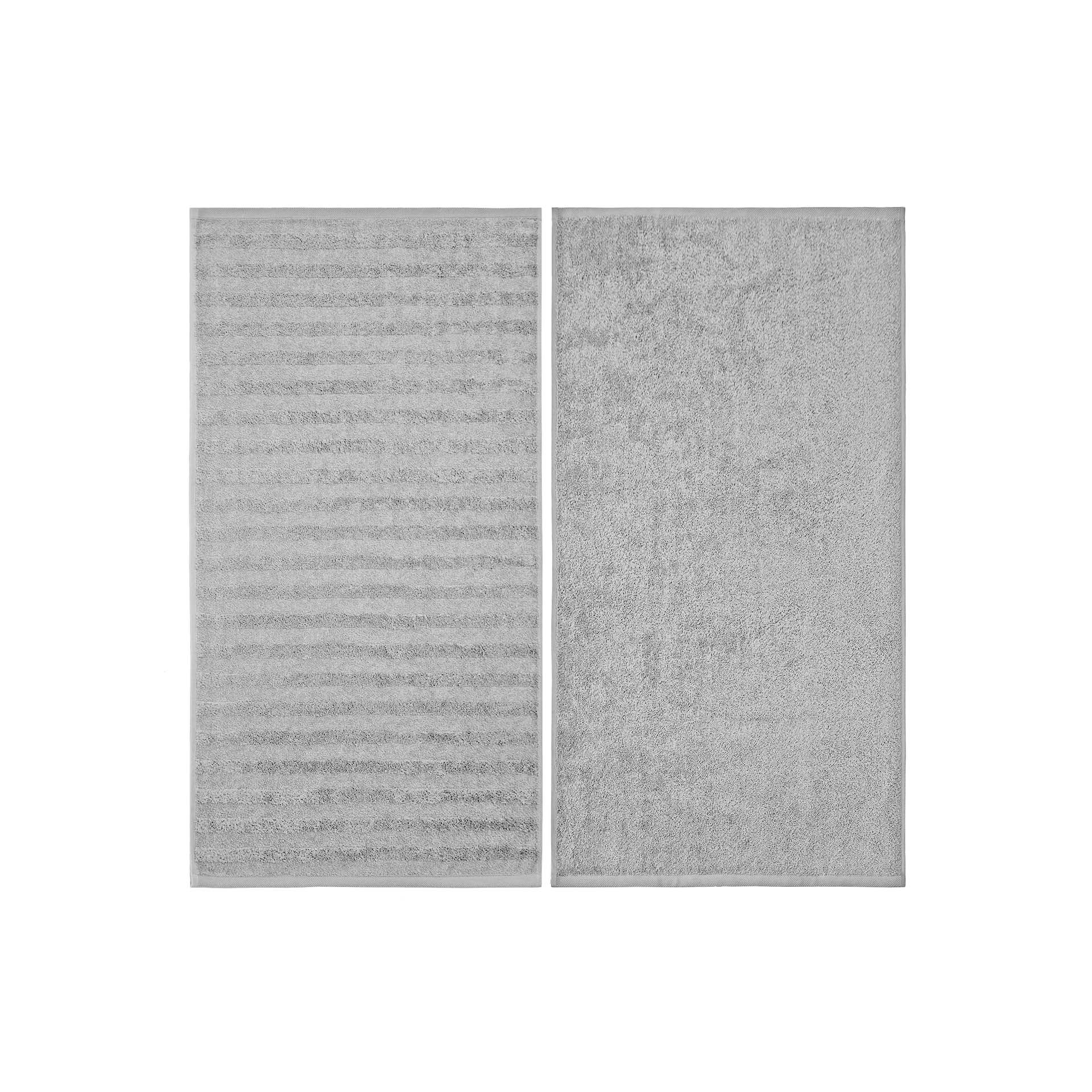 Frottéwäsche Set - 2 Handtücher 50x90cm - Ranura und uni