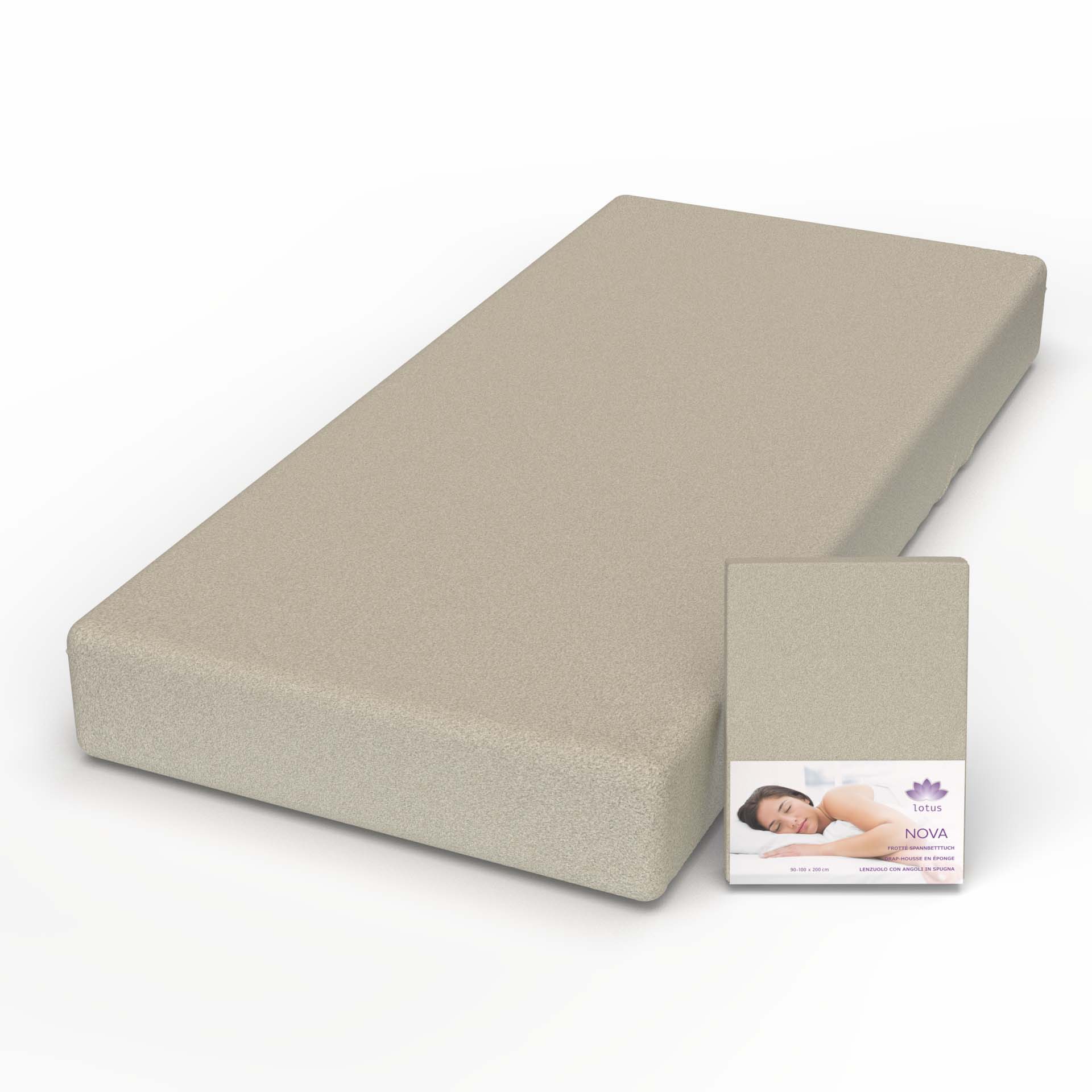 Lotus terry fitted sheet Nova