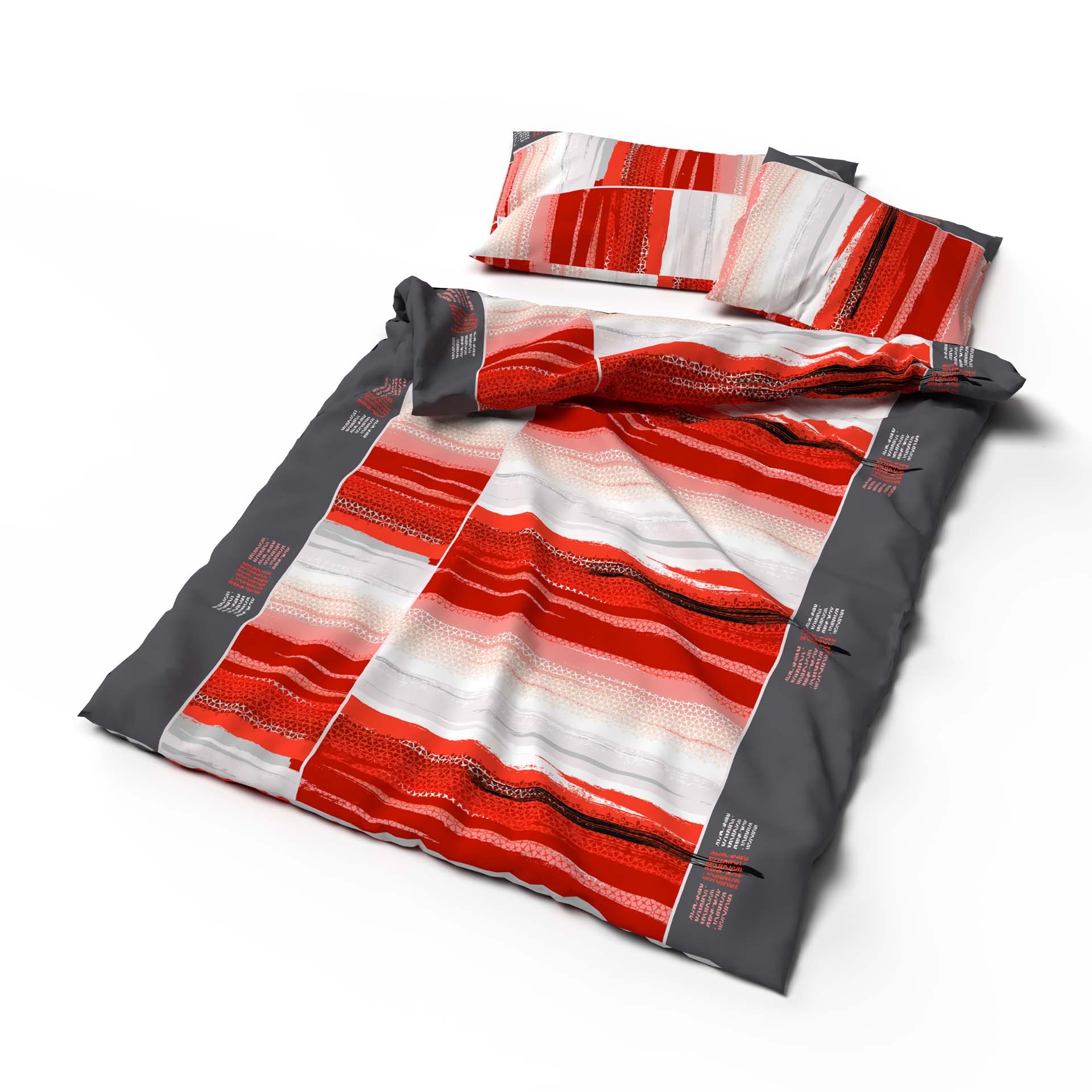 Lotus bed linen Bamboo Cap azur red Lotus bed linen Bamboo Cap azur red