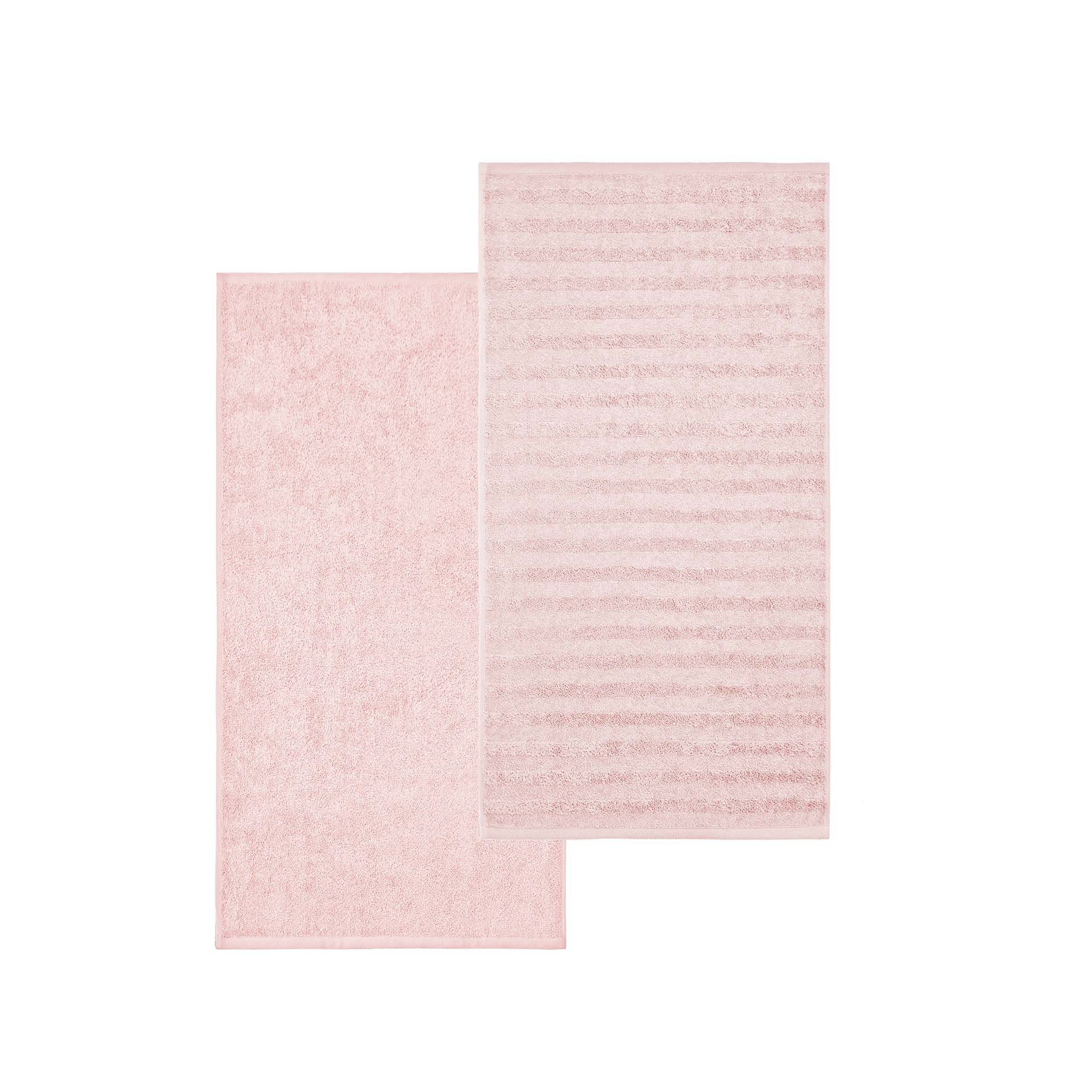 Frottéwäsche Set - 2 Handtücher 50x90cm - Ranura und uni