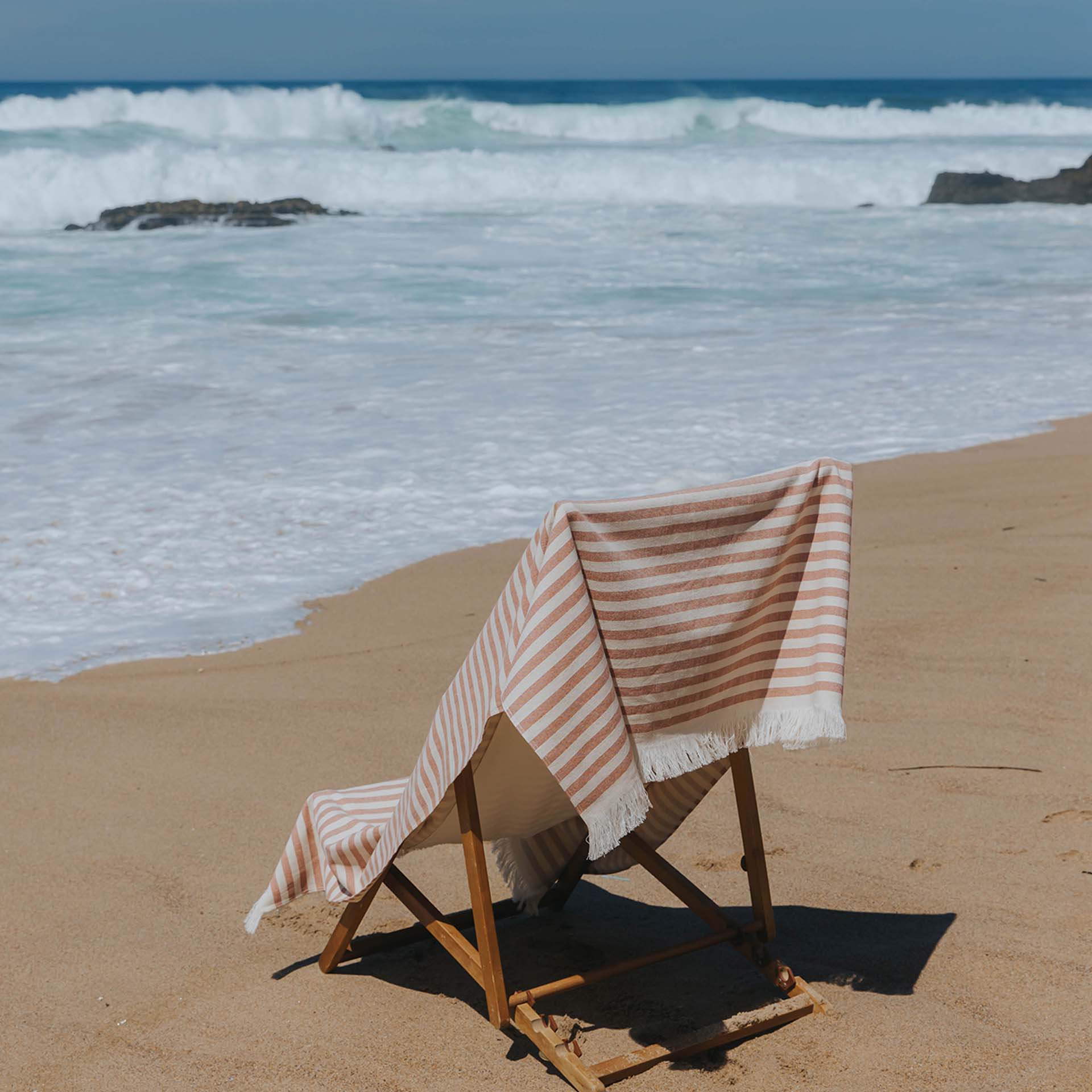 Torres Novas Linge de plage Barra terracotta