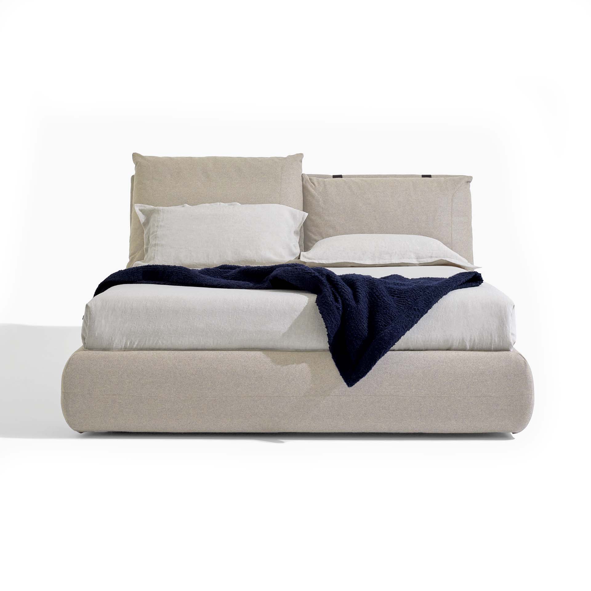 Lit rembourré Alto Mezzanotte avec espace de rangement 0002