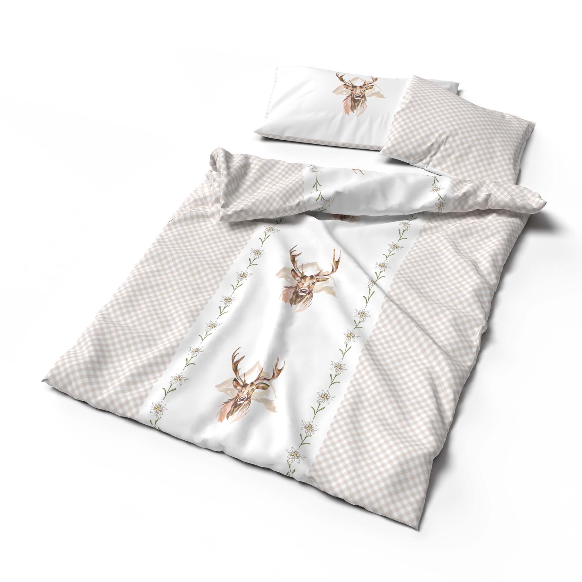 Lotus bed linen Satin Création Andri