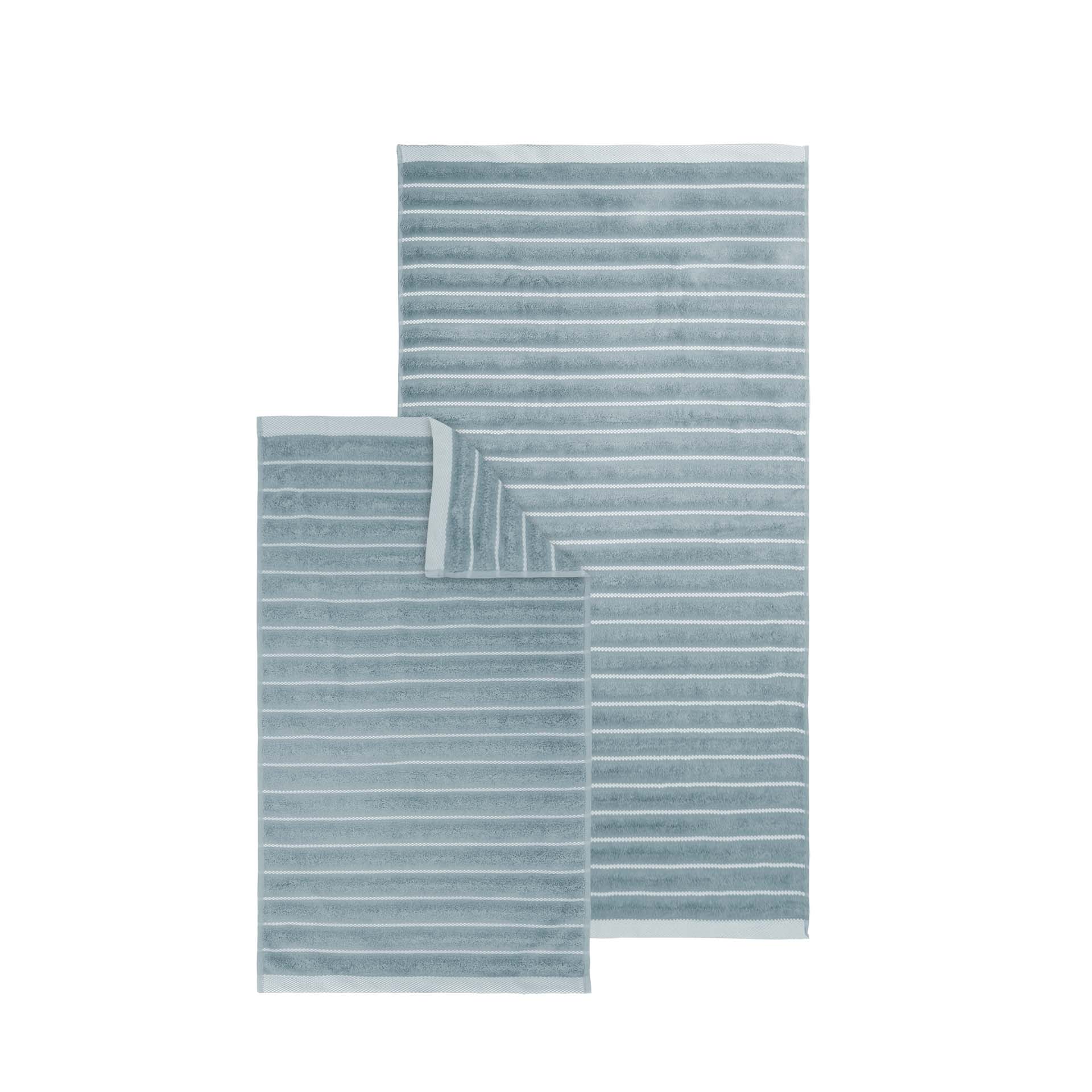 Set de linge éponge 2 pièces - serviette et linge de douche - Hayden