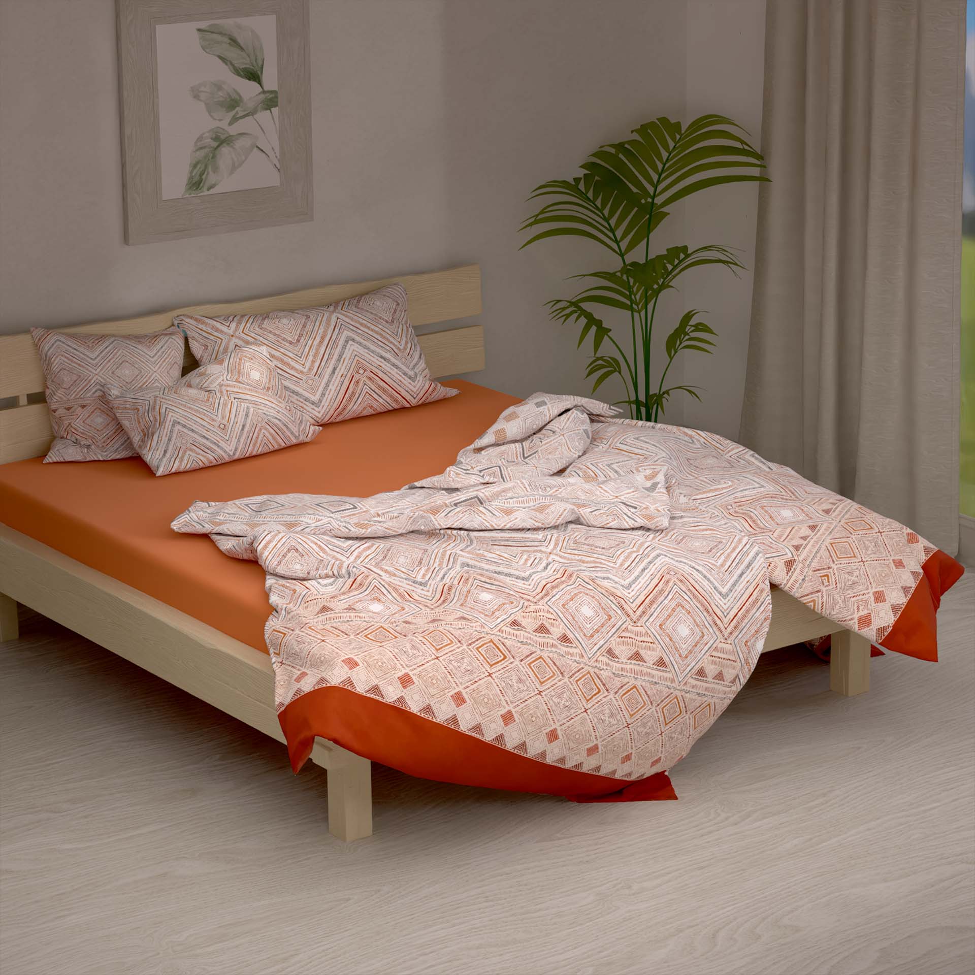 Lotus bed linen Bamboo Lindsey orange