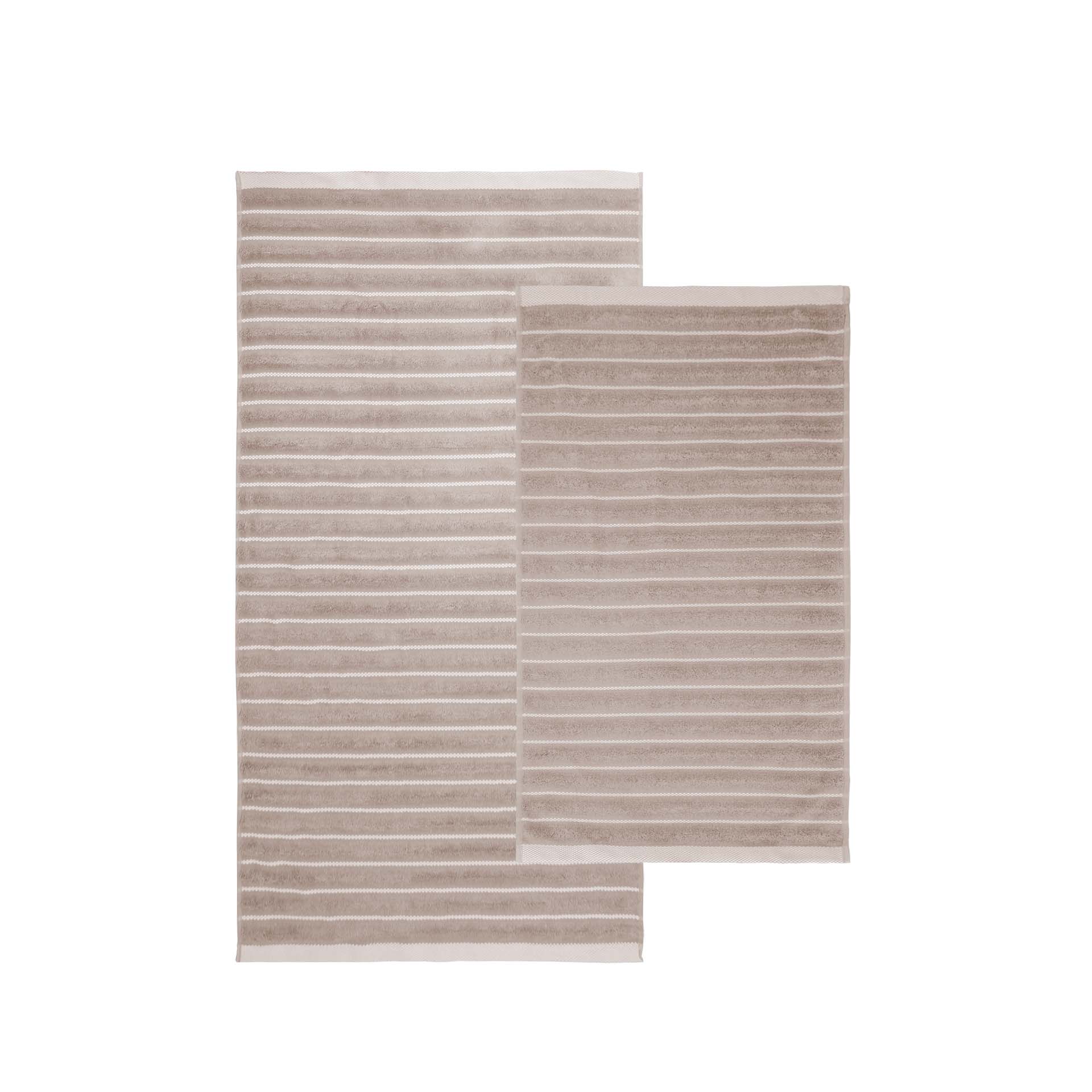 Terry towel set of 2 – hand towel and bath towel – Hayden