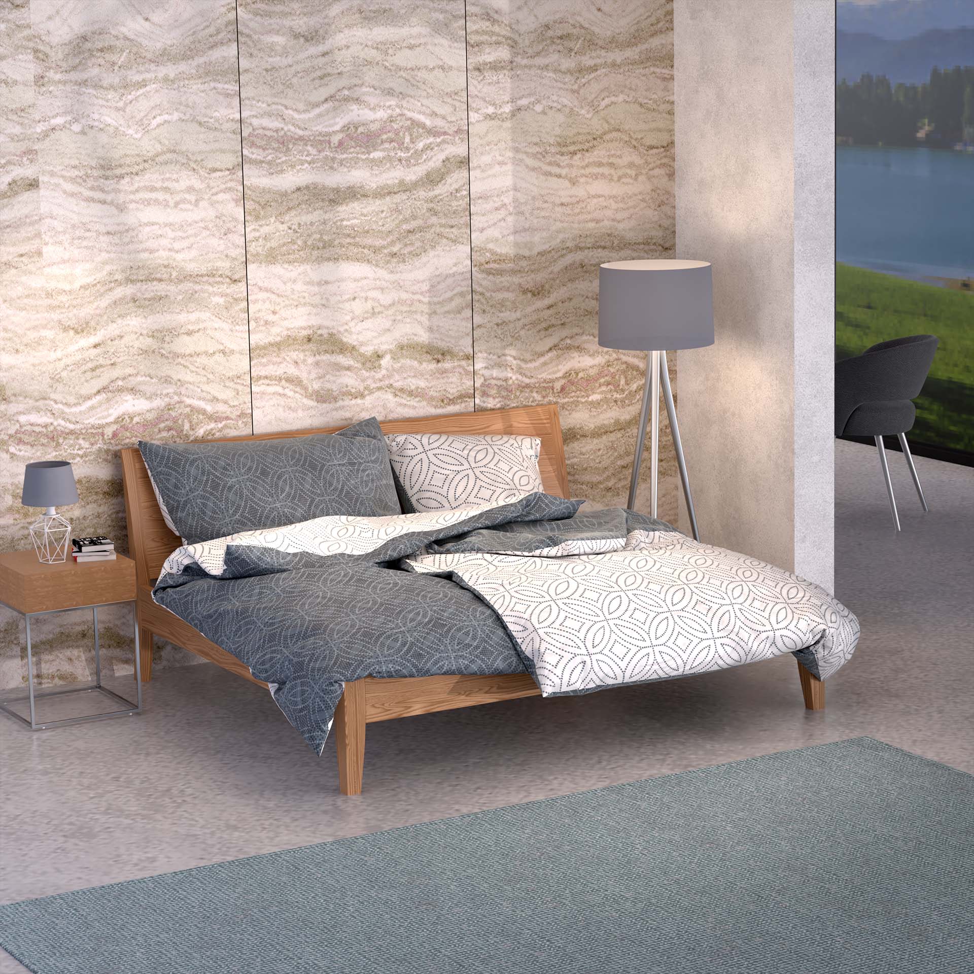 Lotus bed linen Satin Création Kilian Lotus bed linen Satin Création Kilian