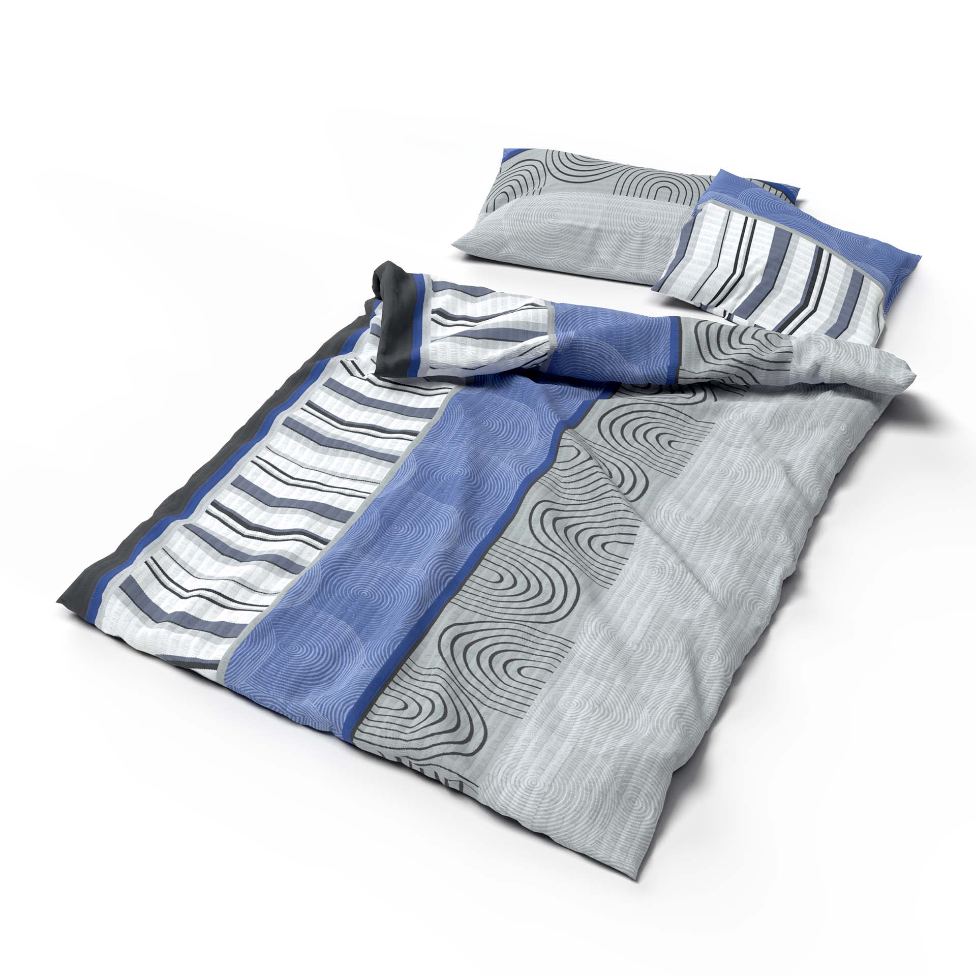 Lotus bed linen Seersucker Rainald blue Lotus bed linen Seersucker Rainald blue