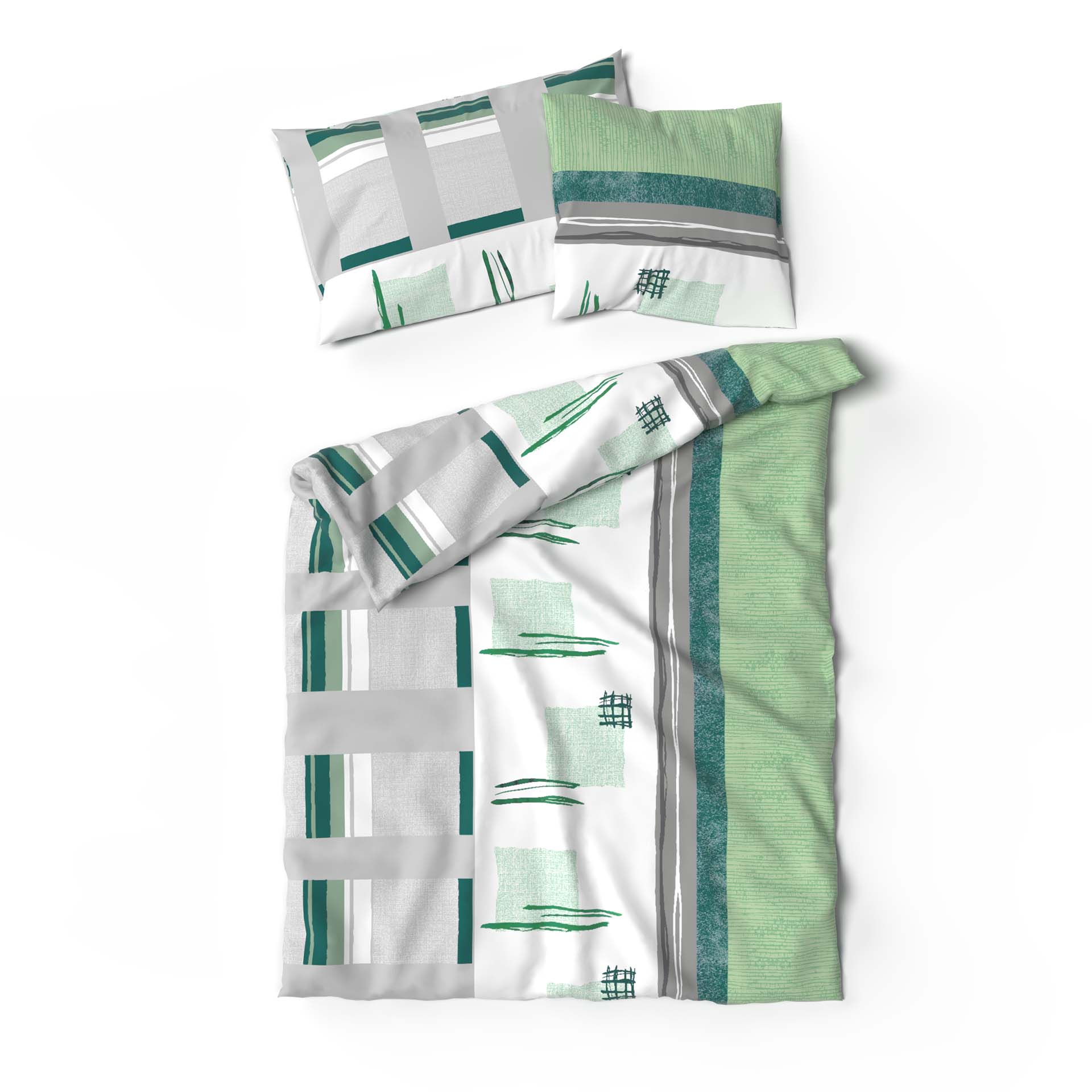 Lotus linge de lit jersey Malea vert