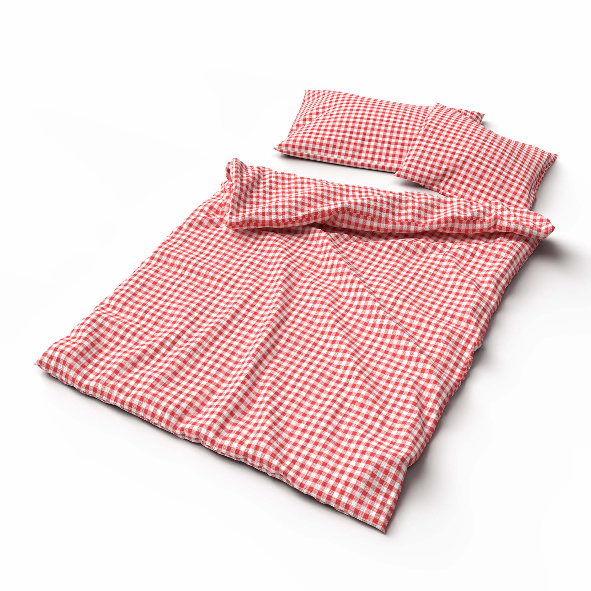 Lotus bed linen Seersucker Kölsch red