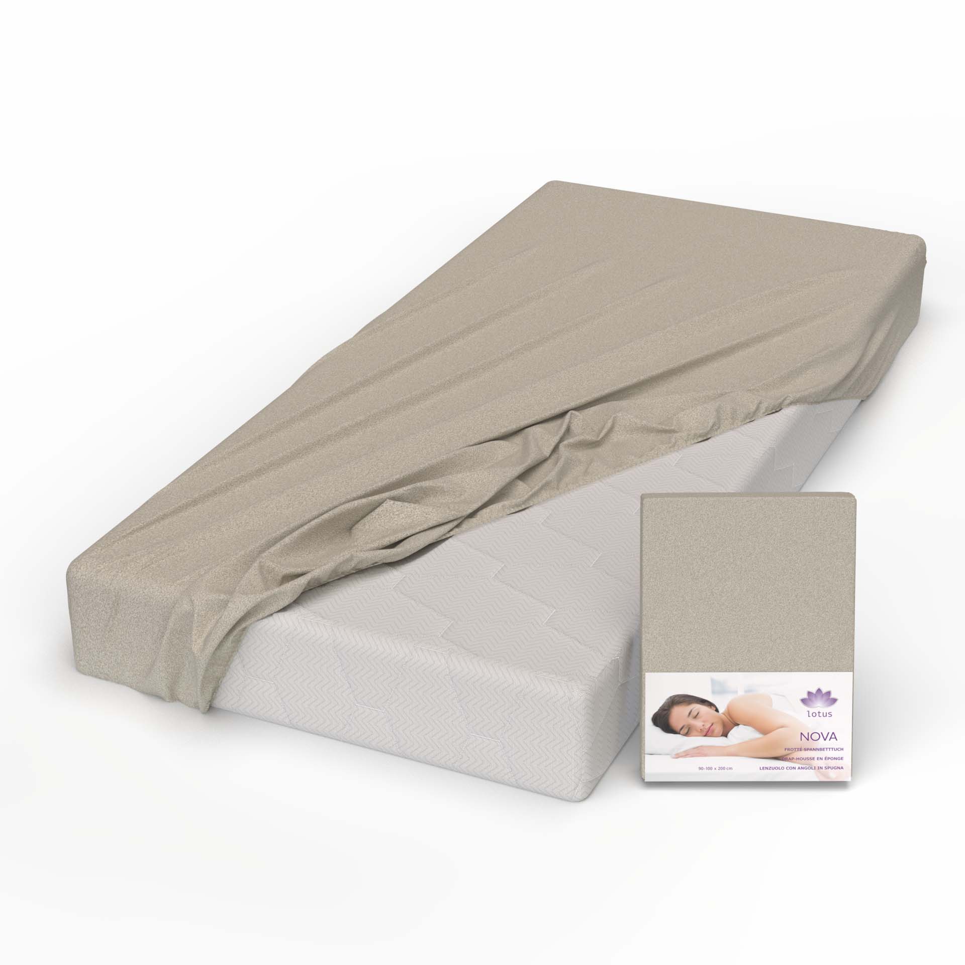 Lotus terry fitted sheet Nova
