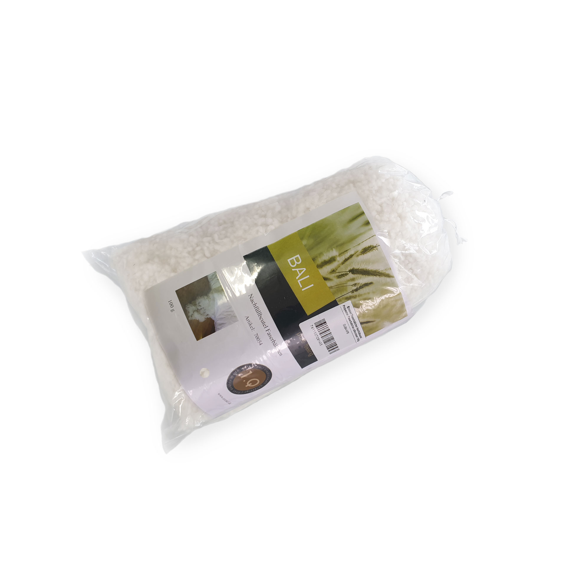 Refill bag Filling material Polyester fibre balls Refill bag Filling material Polyester fibre balls