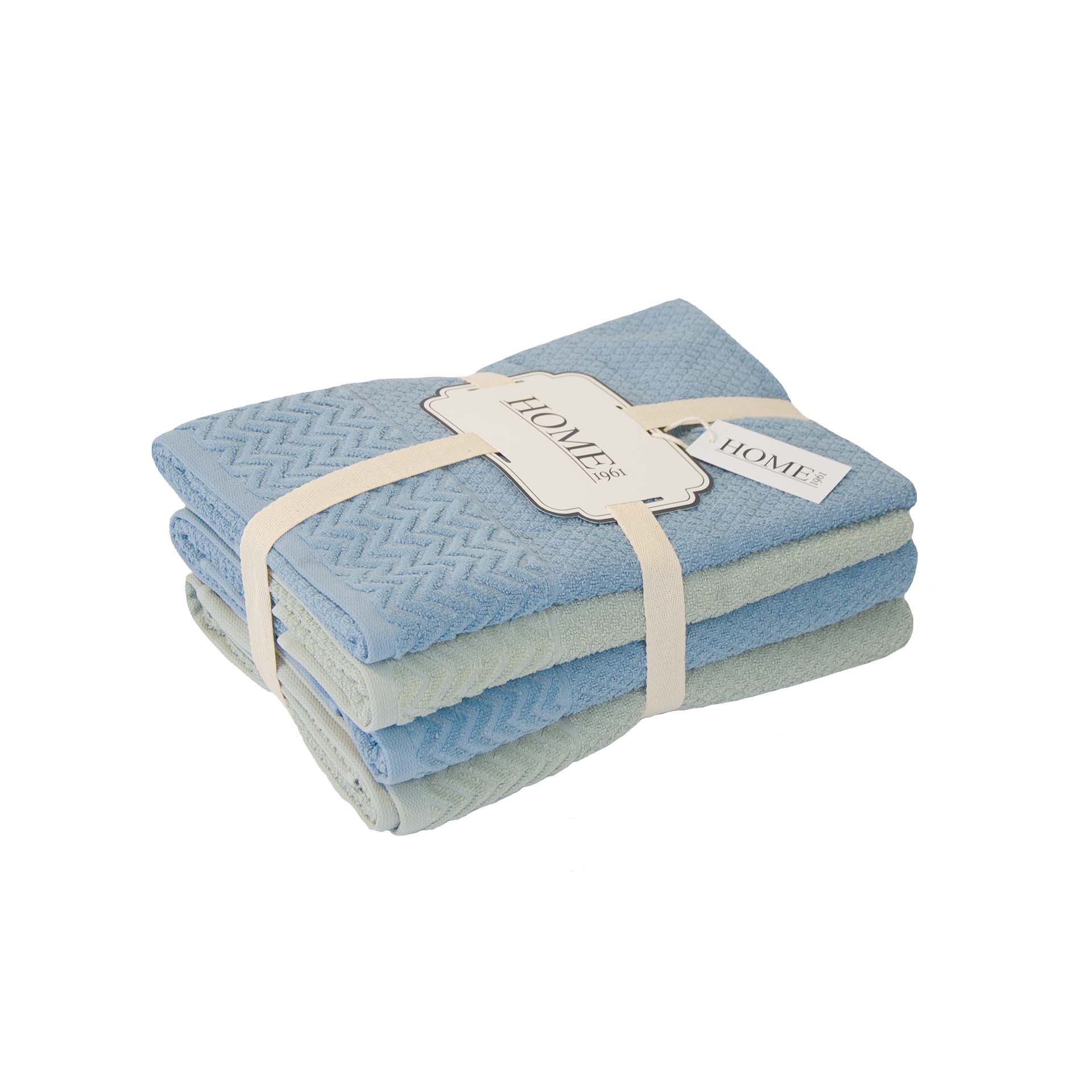 Terry towel set of 4 – 2 hand towels and 2 bath towels – Spectre