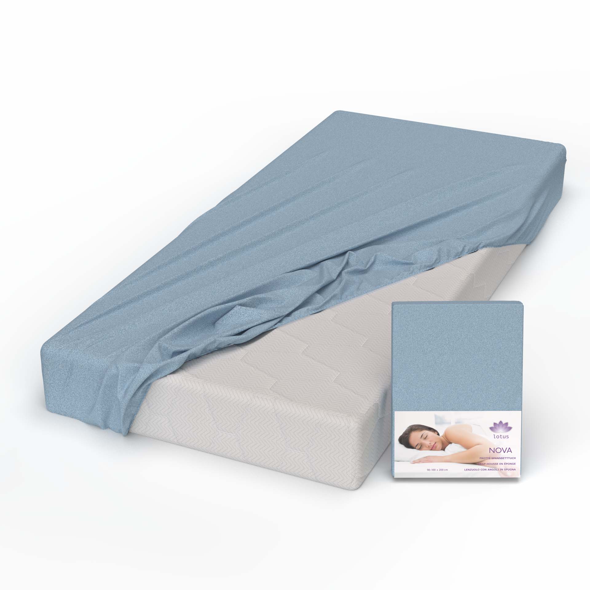 Lotus terry fitted sheet Nova