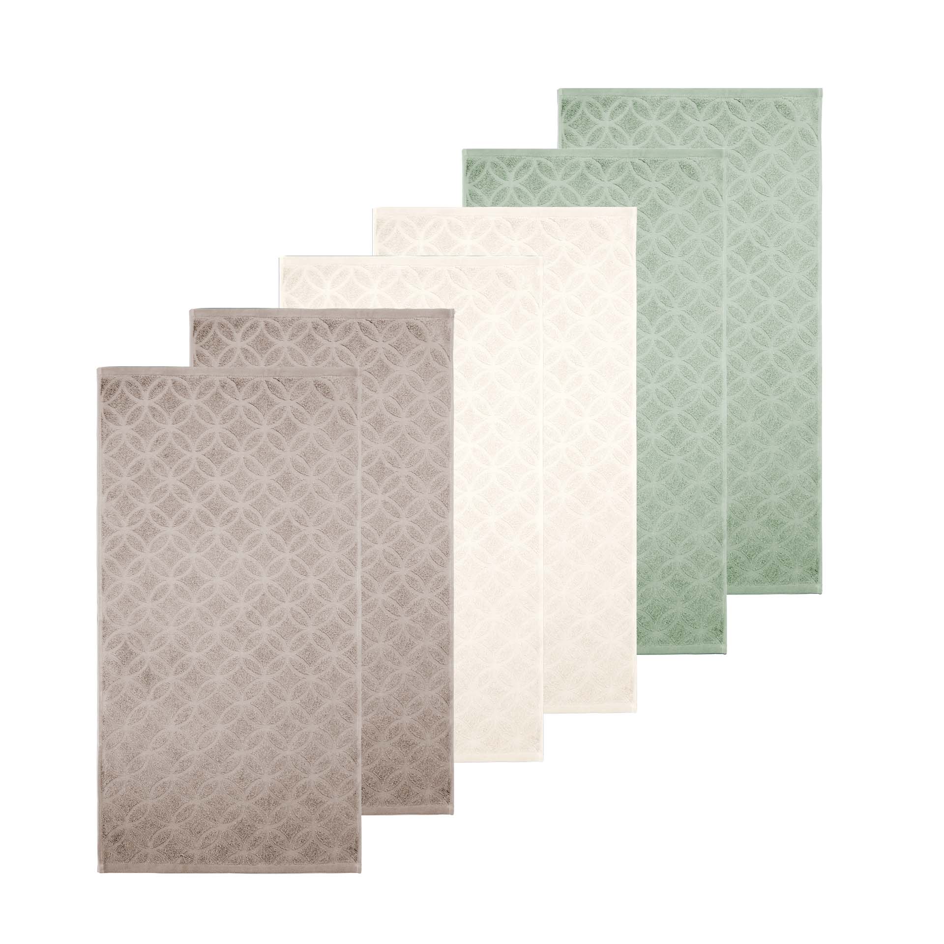 Frottéwäsche Set - 6 Handtücher 50x90cm - Vibe