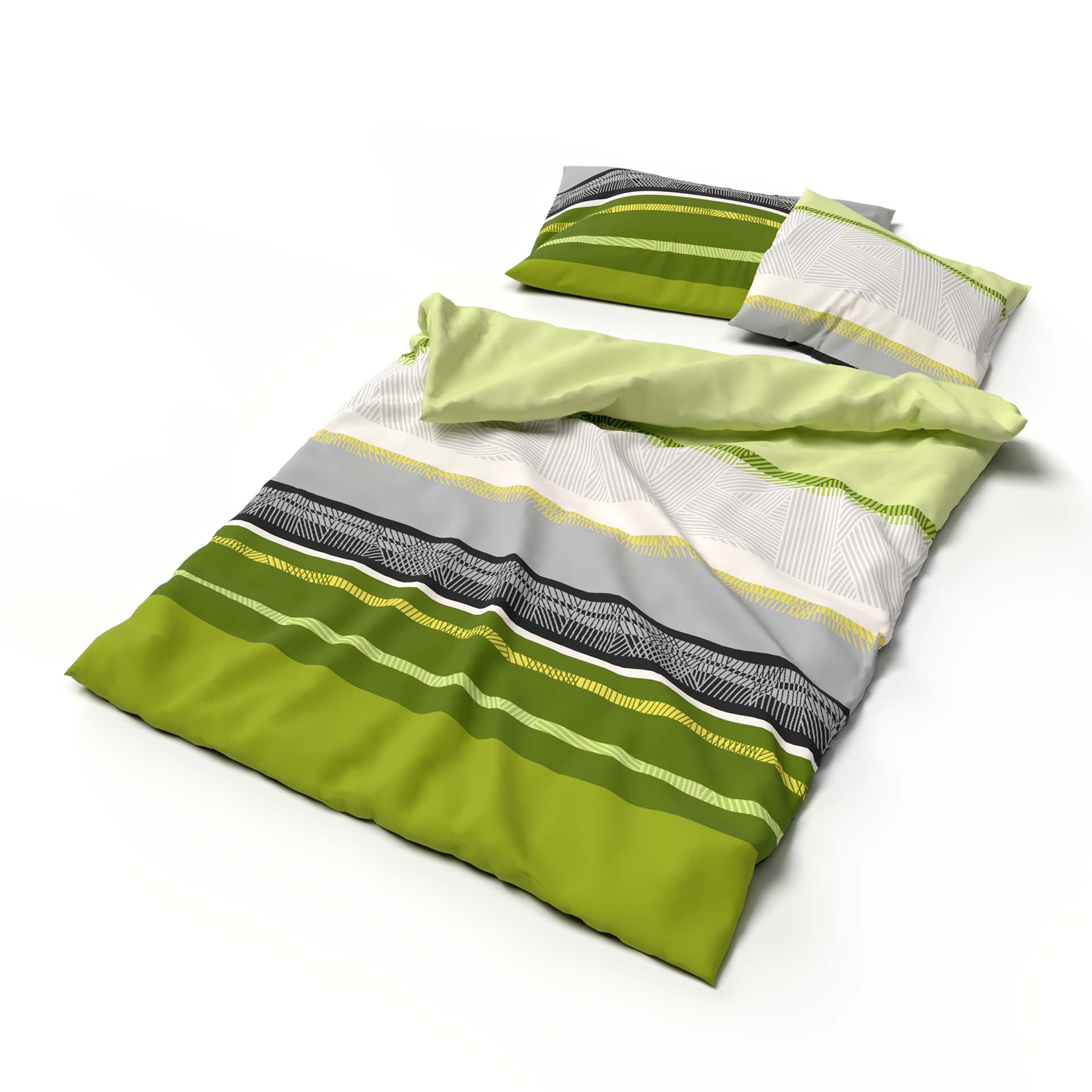 Lotus bed linen Renforcé Yael green