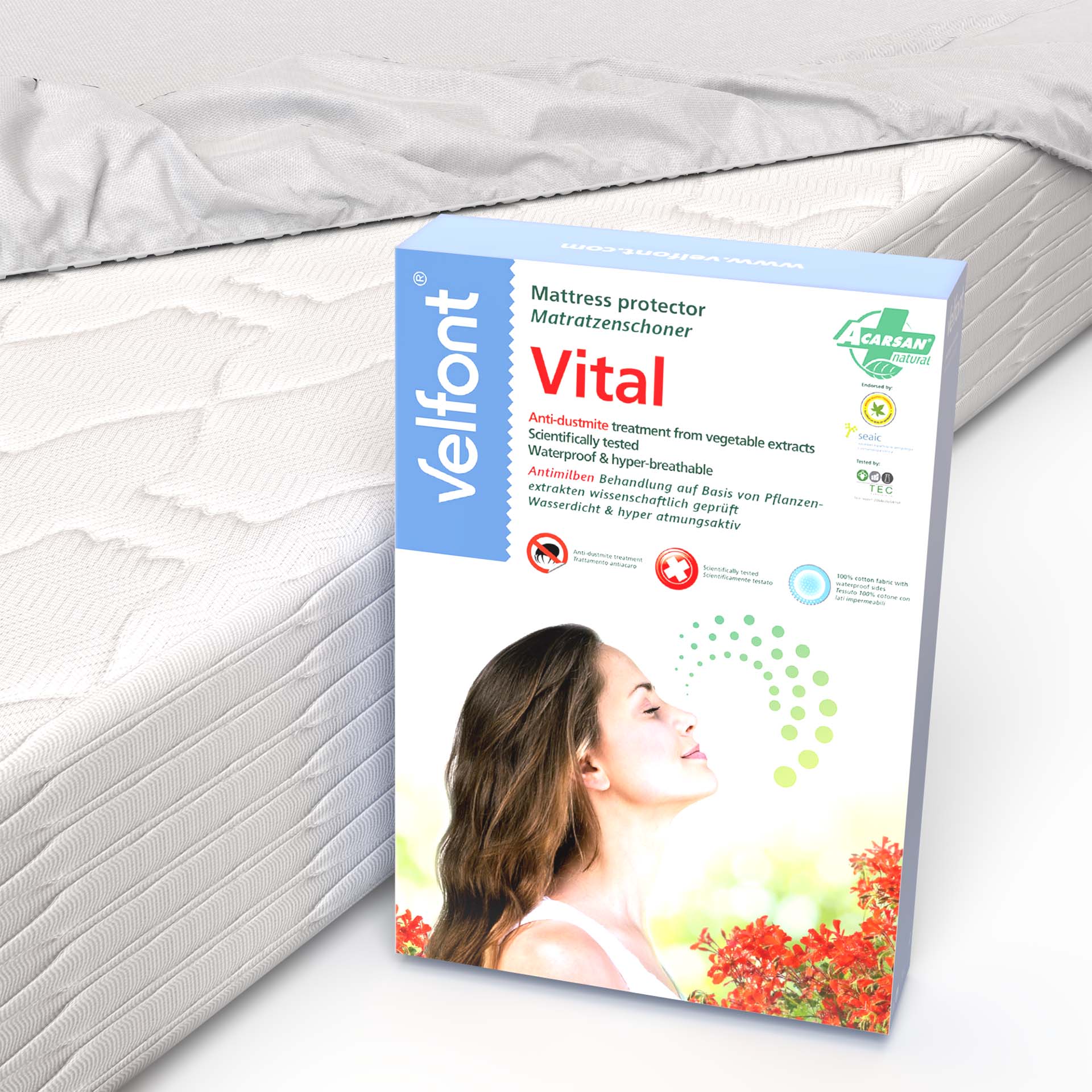 Velfont Acarsan Vital protège-matelas anti-acariens