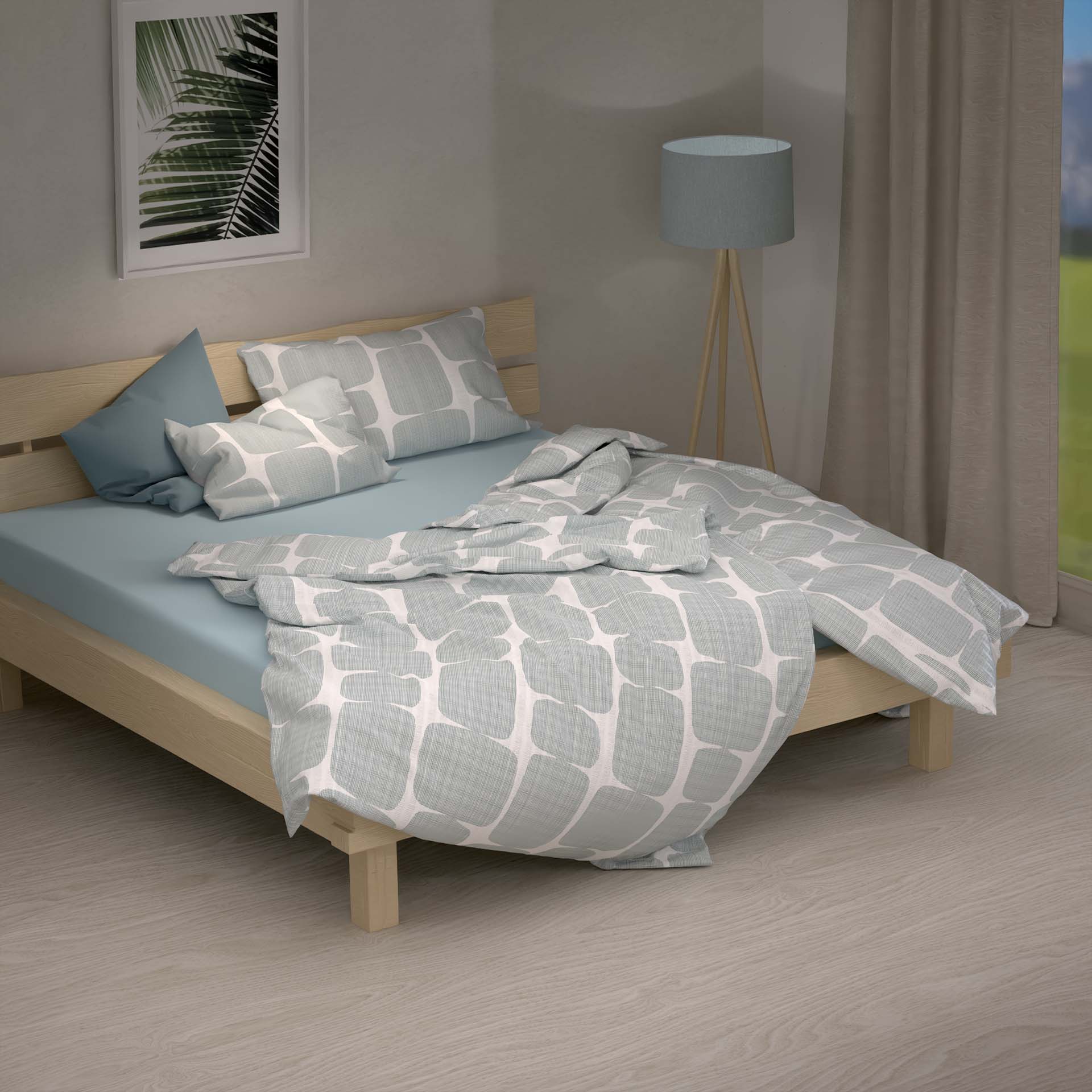Lotus bed linen Seersucker Notker
