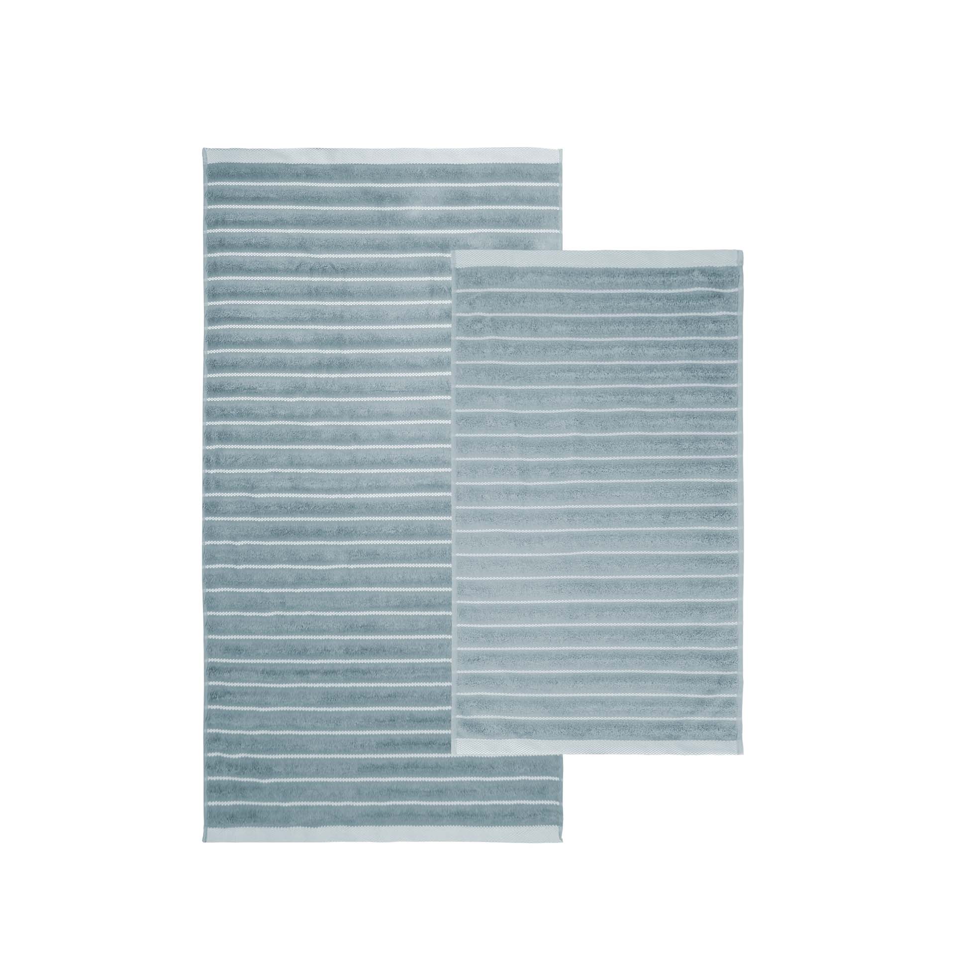 Set de linge éponge 2 pièces - serviette et linge de douche - Hayden