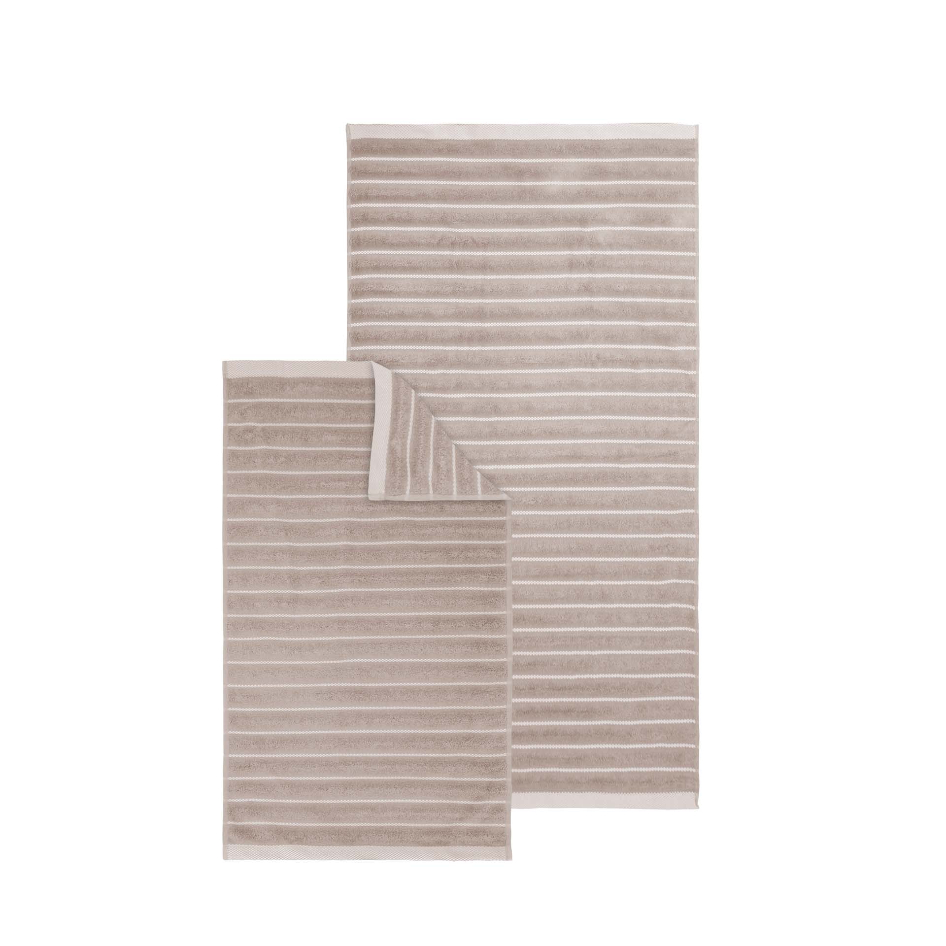 Terry towel set of 2 – hand towel and bath towel – Hayden