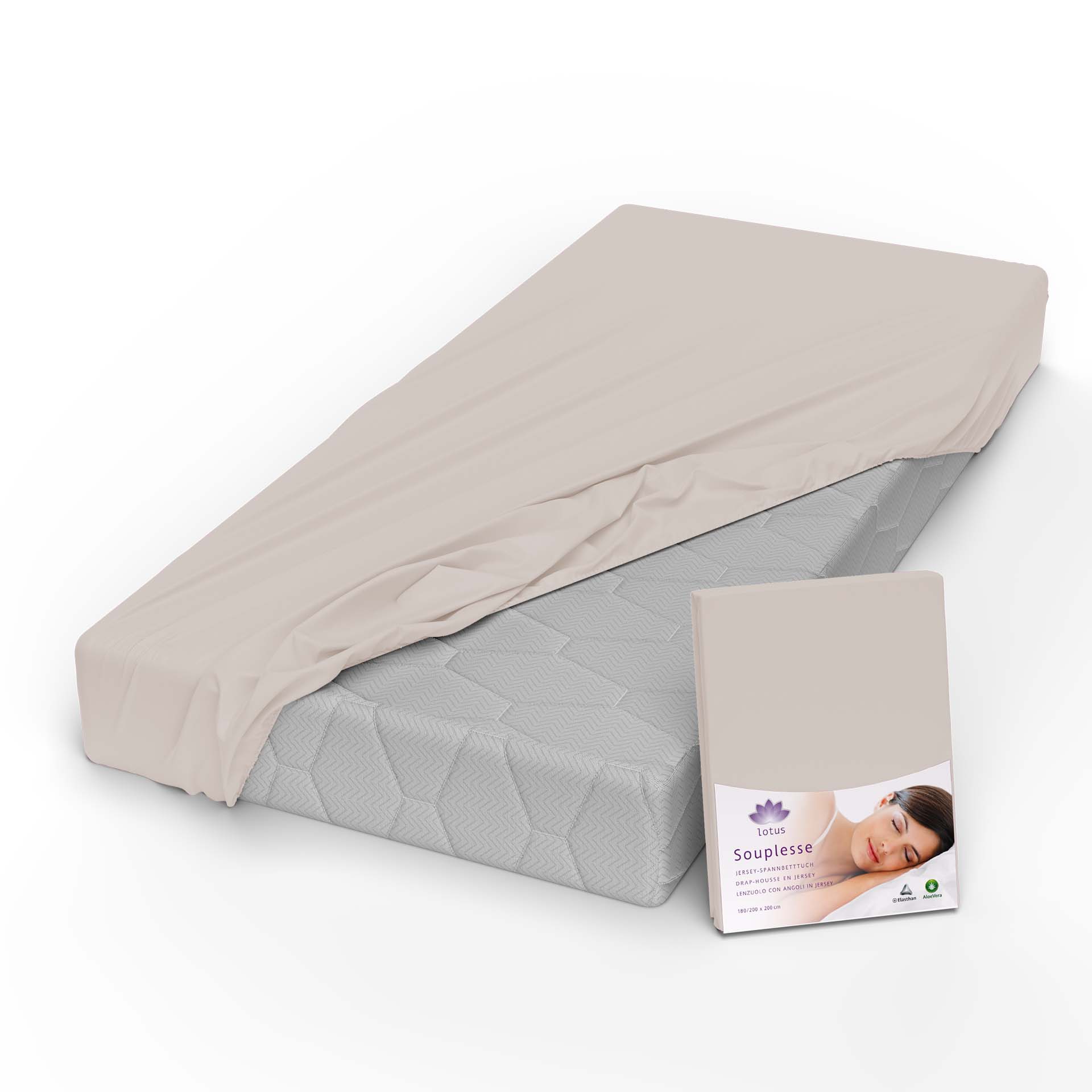 Lotus Jersey Fitted Sheet Souplesse