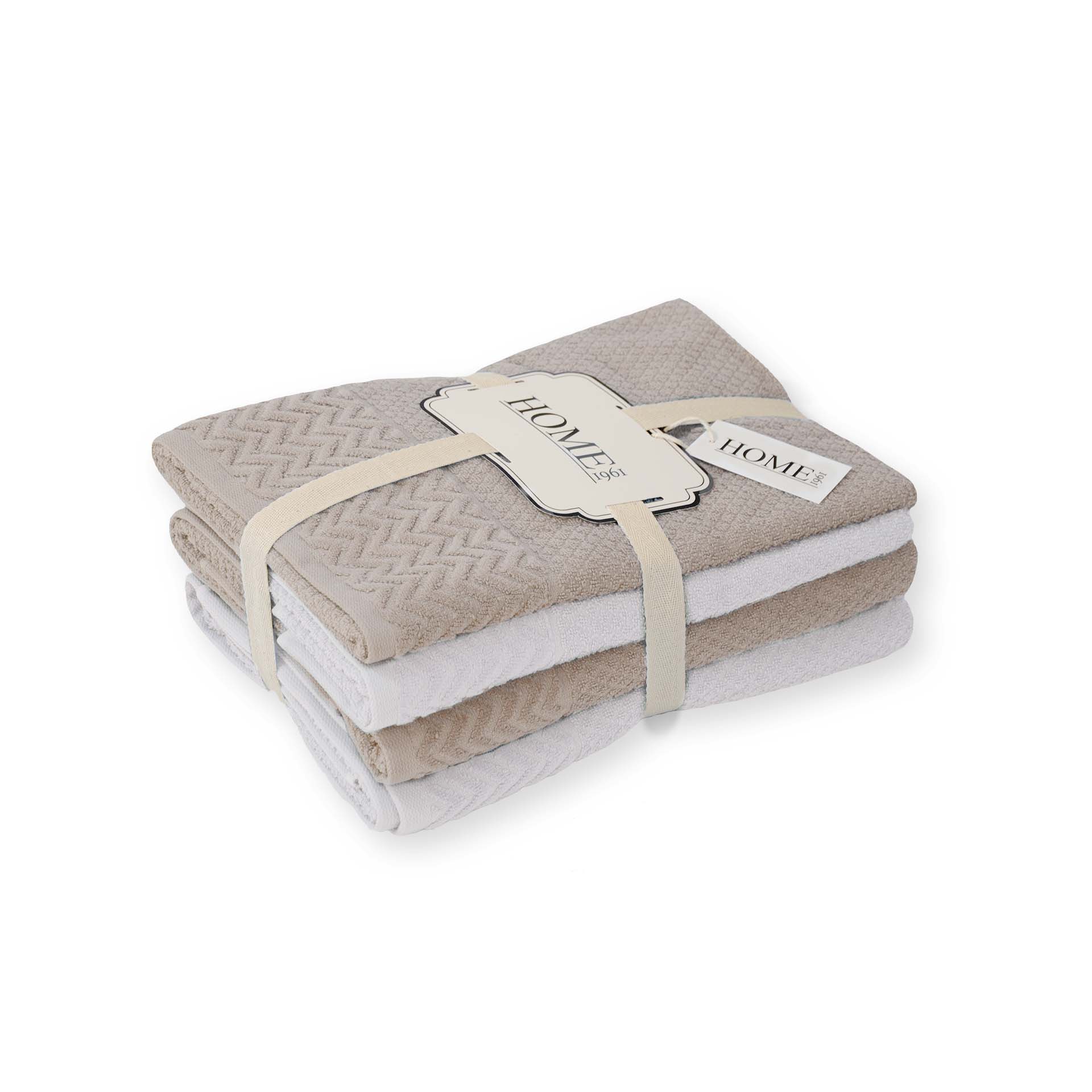 Set de linge éponge 4 pièces - 2 serviettes et 2 draps de bain - Spectre