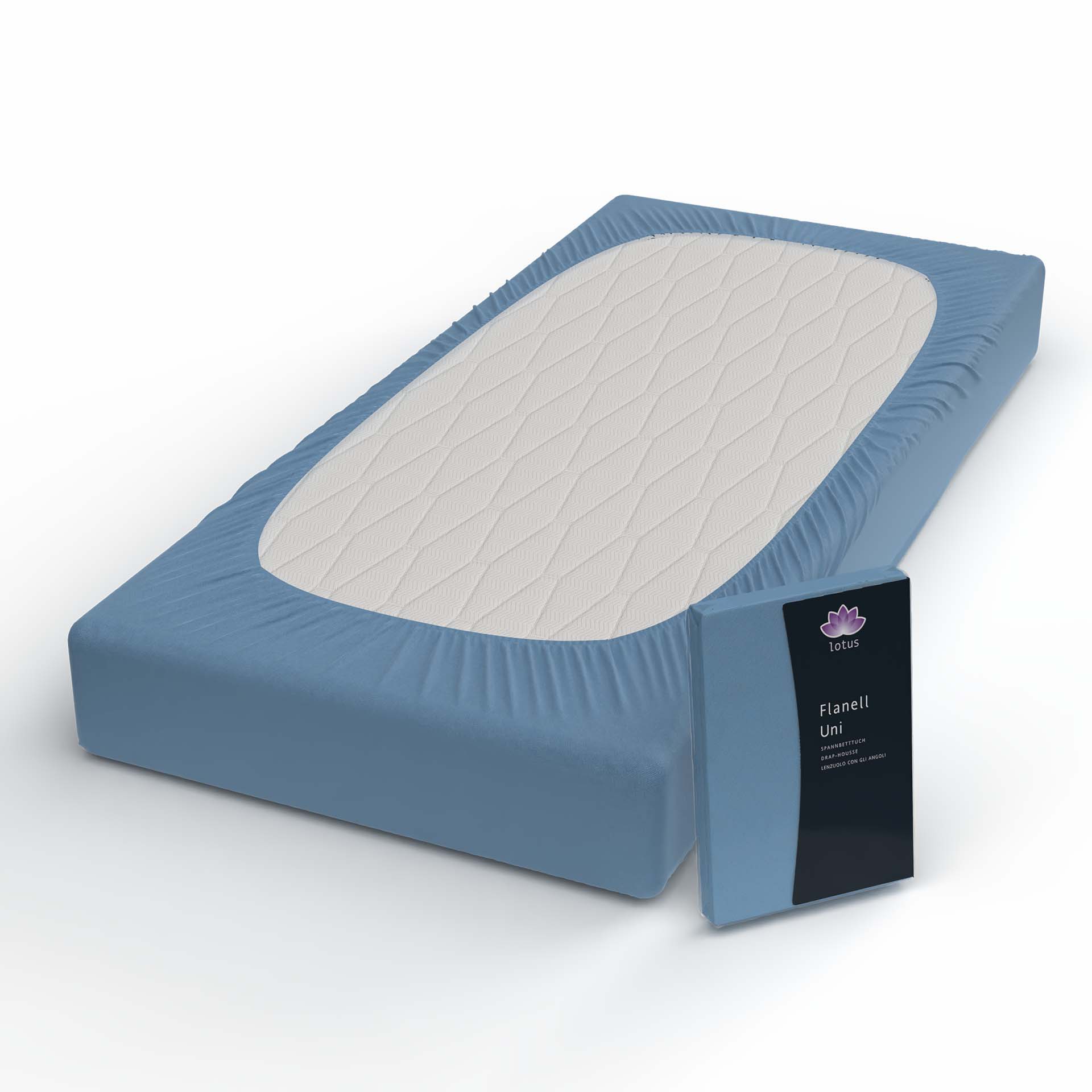 Lotus Flanell Spannbetttuch Lotus Flanell Spannbetttuch
