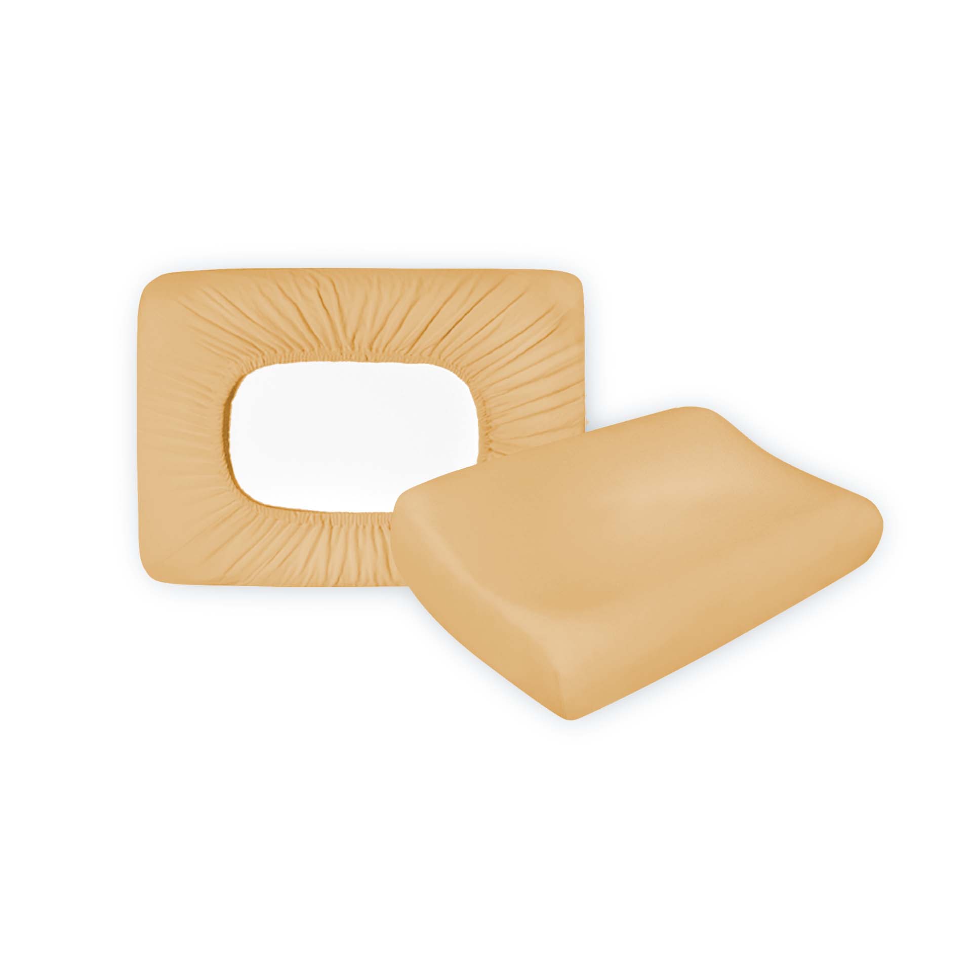 Housse en Jersey Lotus pour coussin visco,  abricot 25 50x30cm