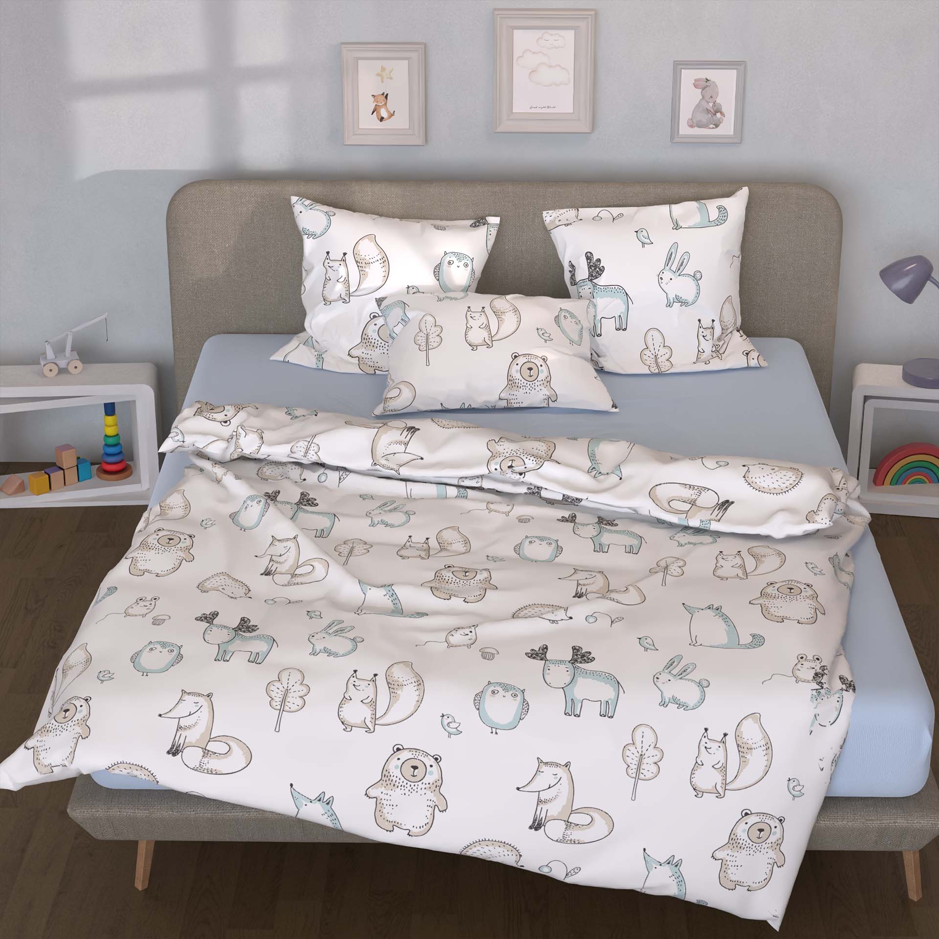 Lotus linge de lit enfants animaux de la forêt