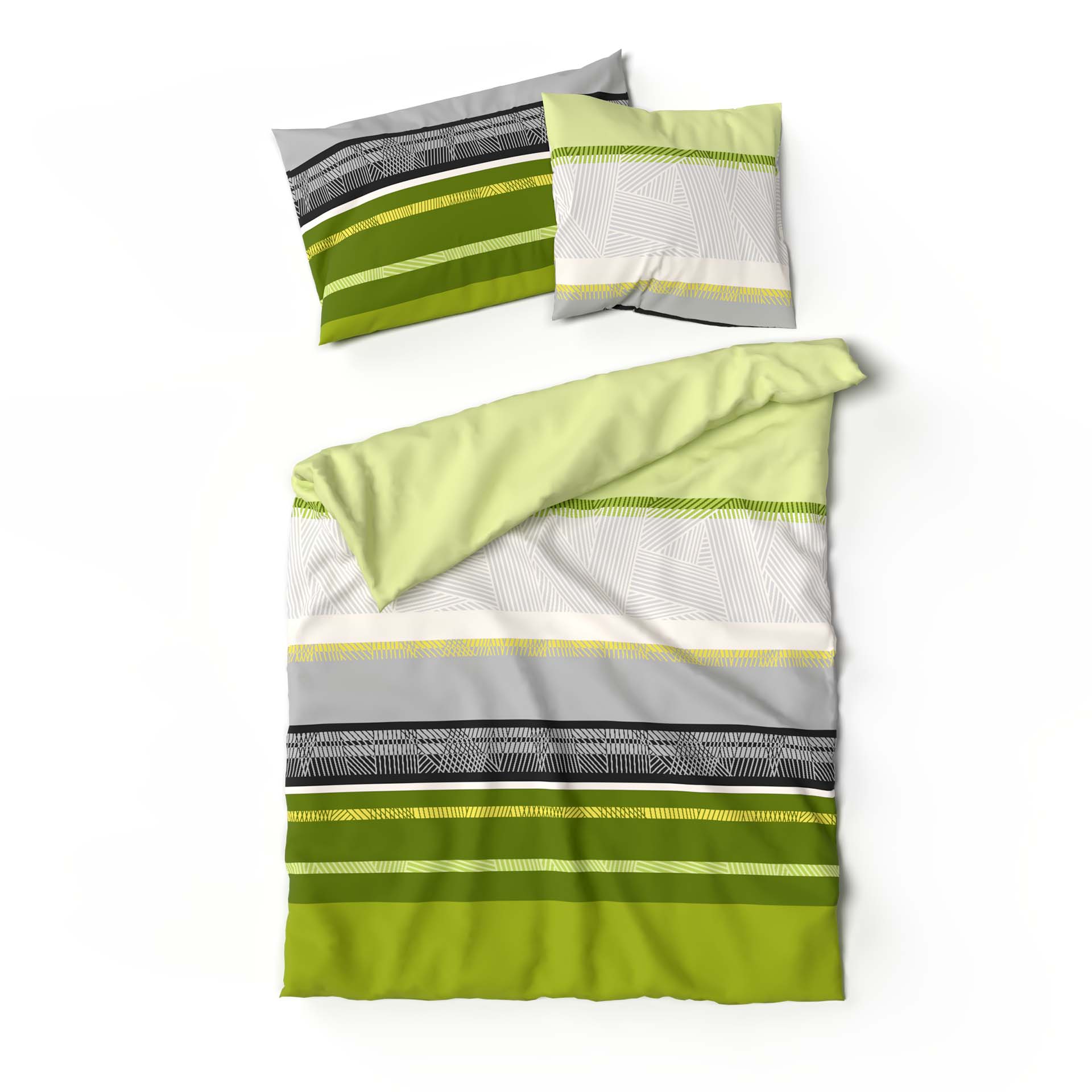 Lotus bed linen Renforcé Yael green