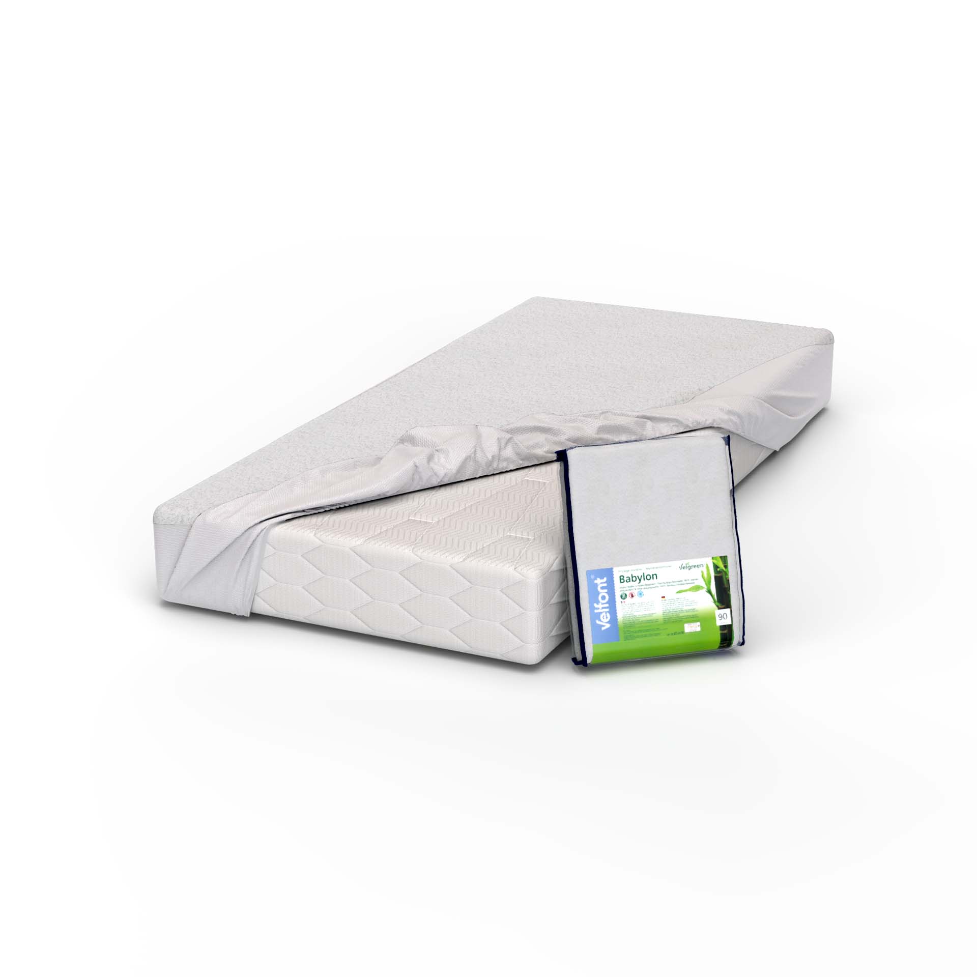 Protège-matelas Velgreen Babylon bambou éponge, imperméable à l'eau