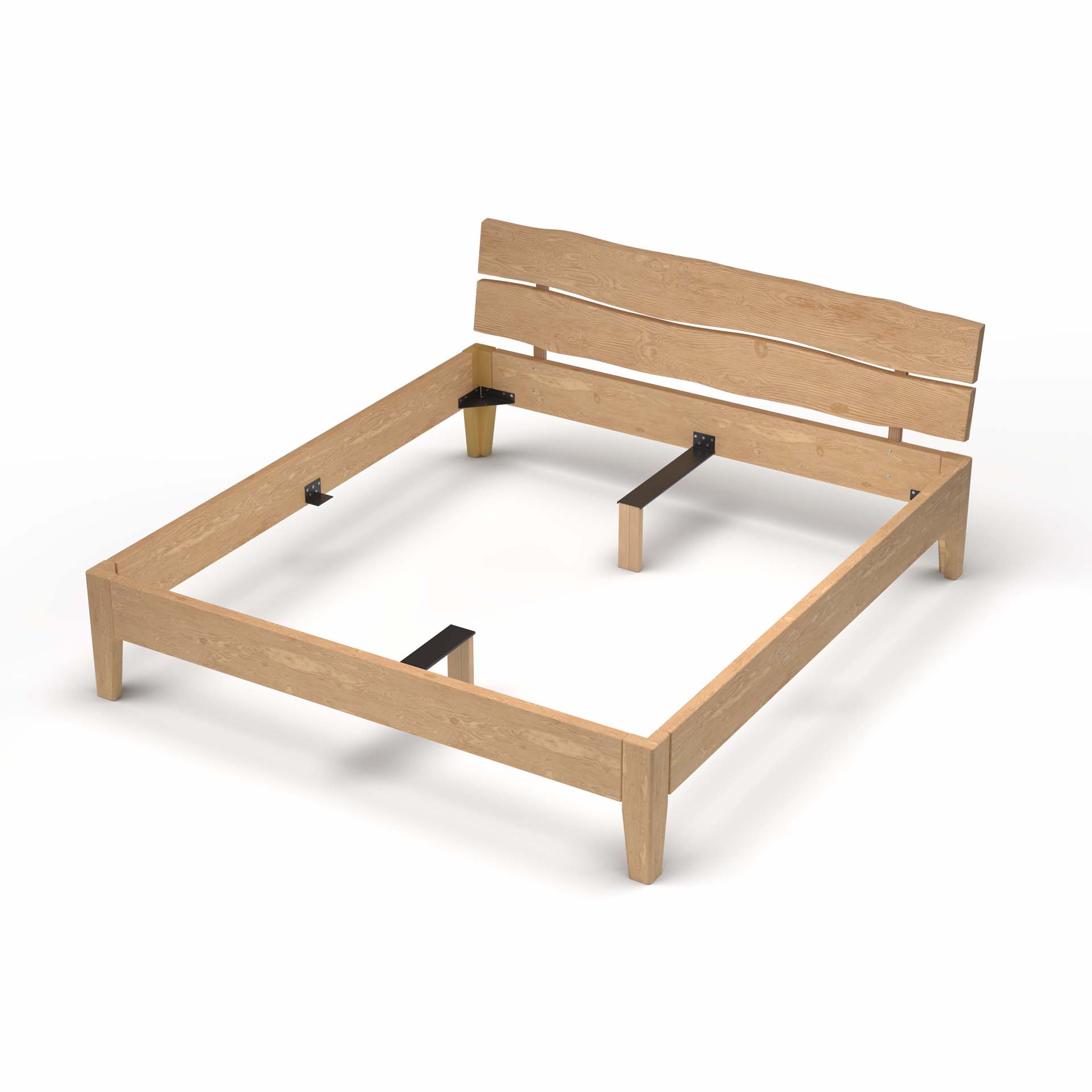 Madeera Fuerte Canto bed in wild oak, oiled and sandblasted