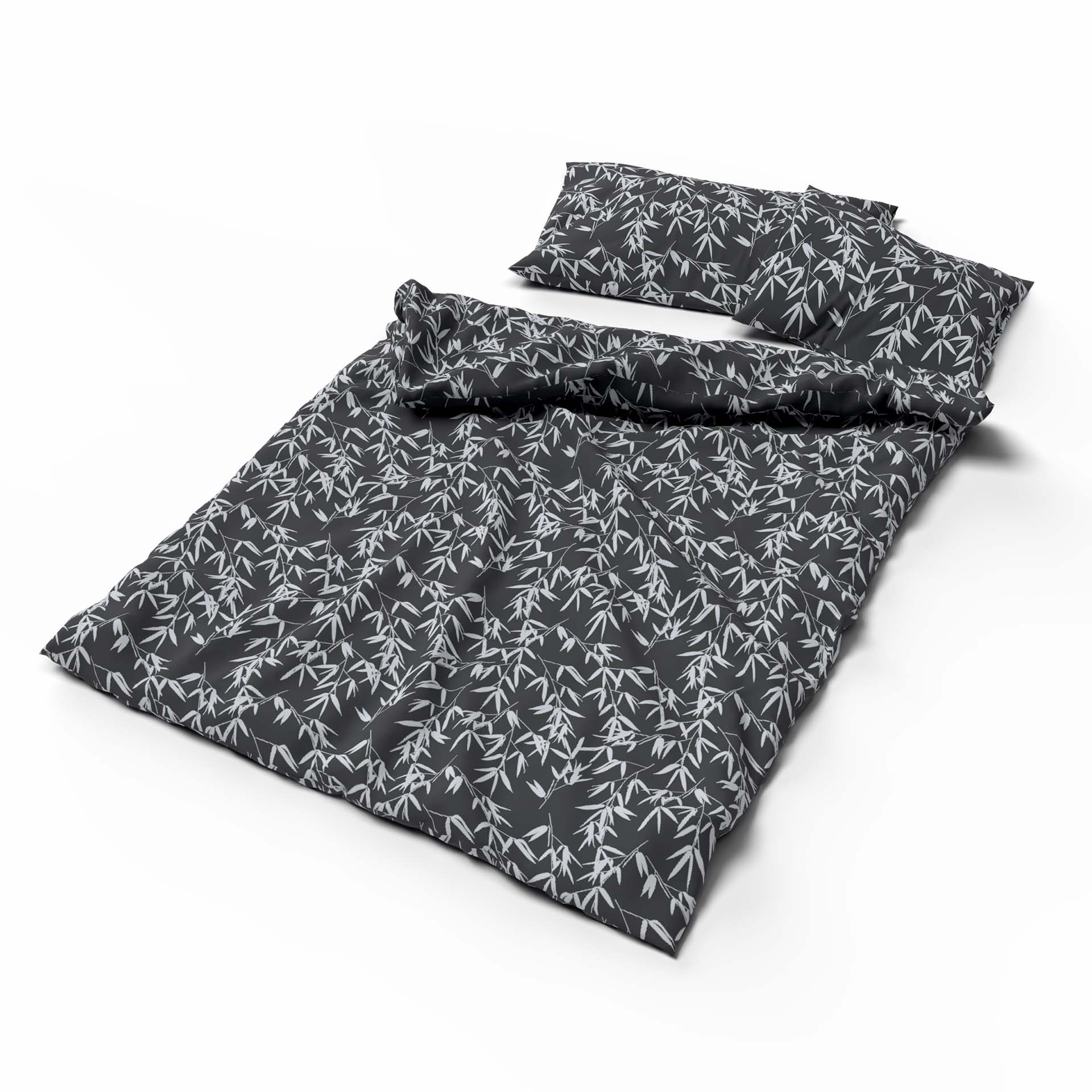 Lotus linge de lit satin Bamboo noir