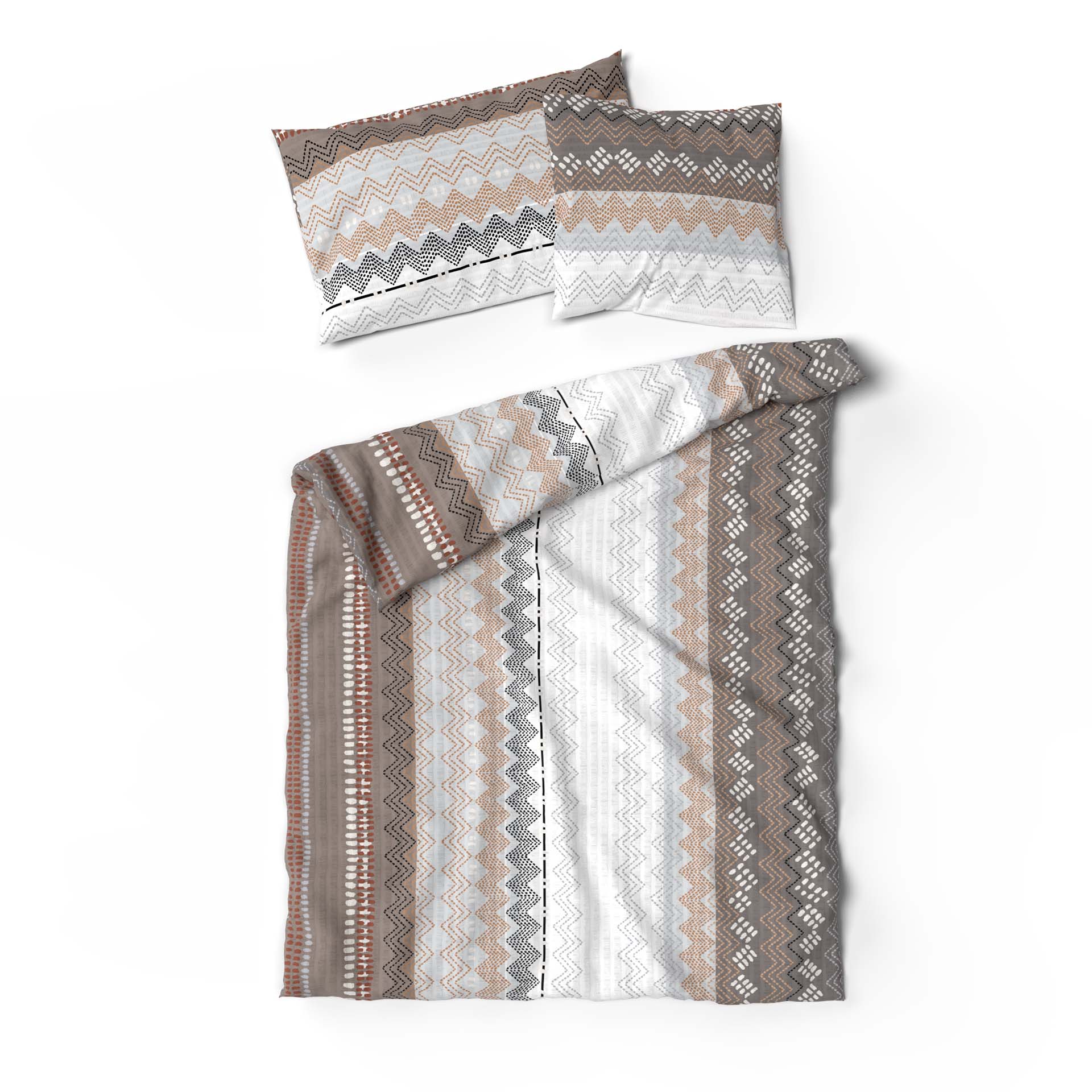 Lotus linge de lit seersucker Egona beige