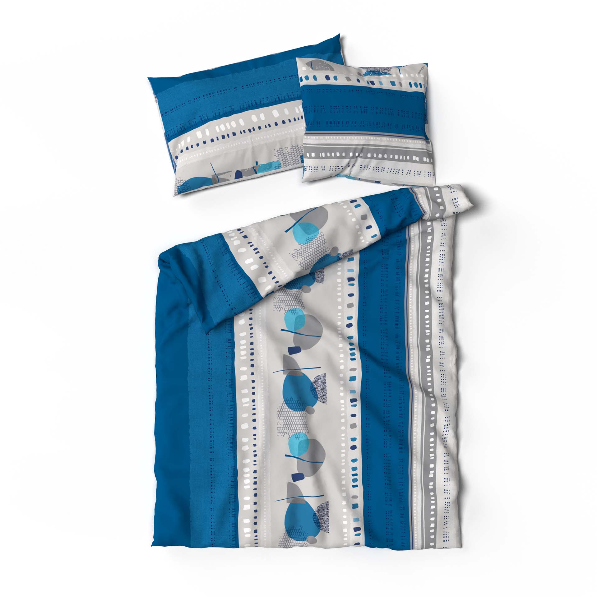 Lotus linge de lit bambou Tulani bleu