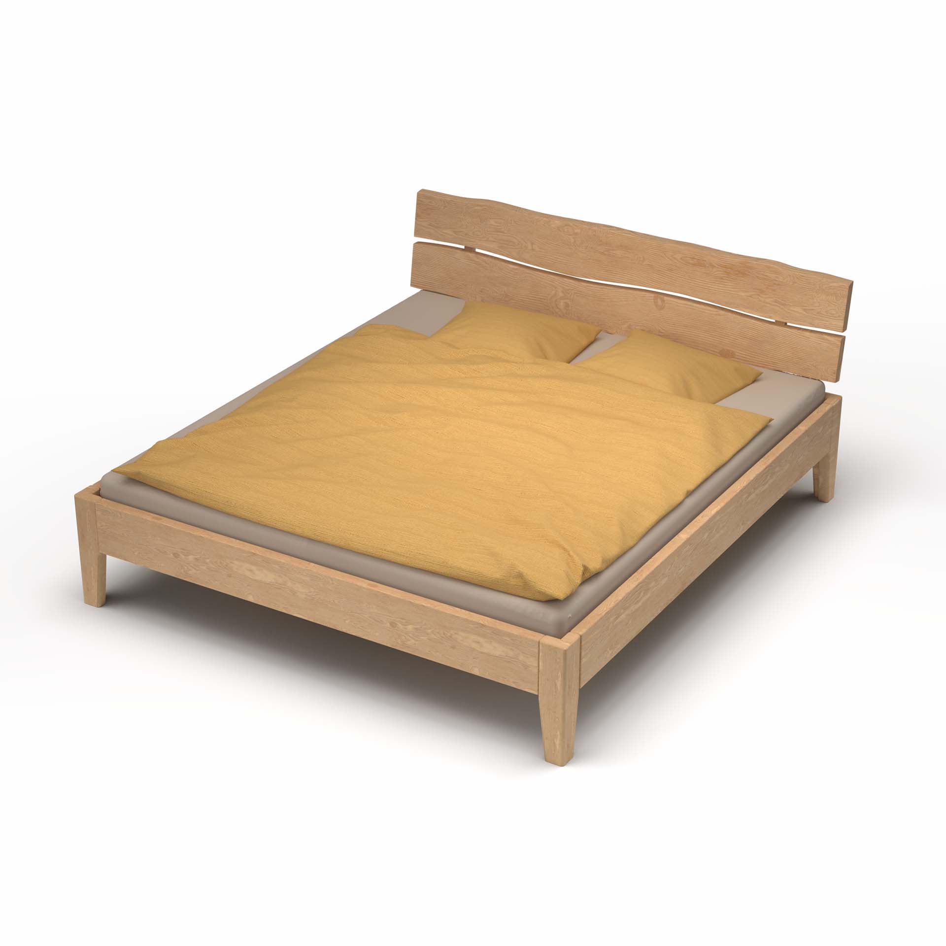 Madeera Fuerte Canto bed in wild oak, oiled and sandblasted