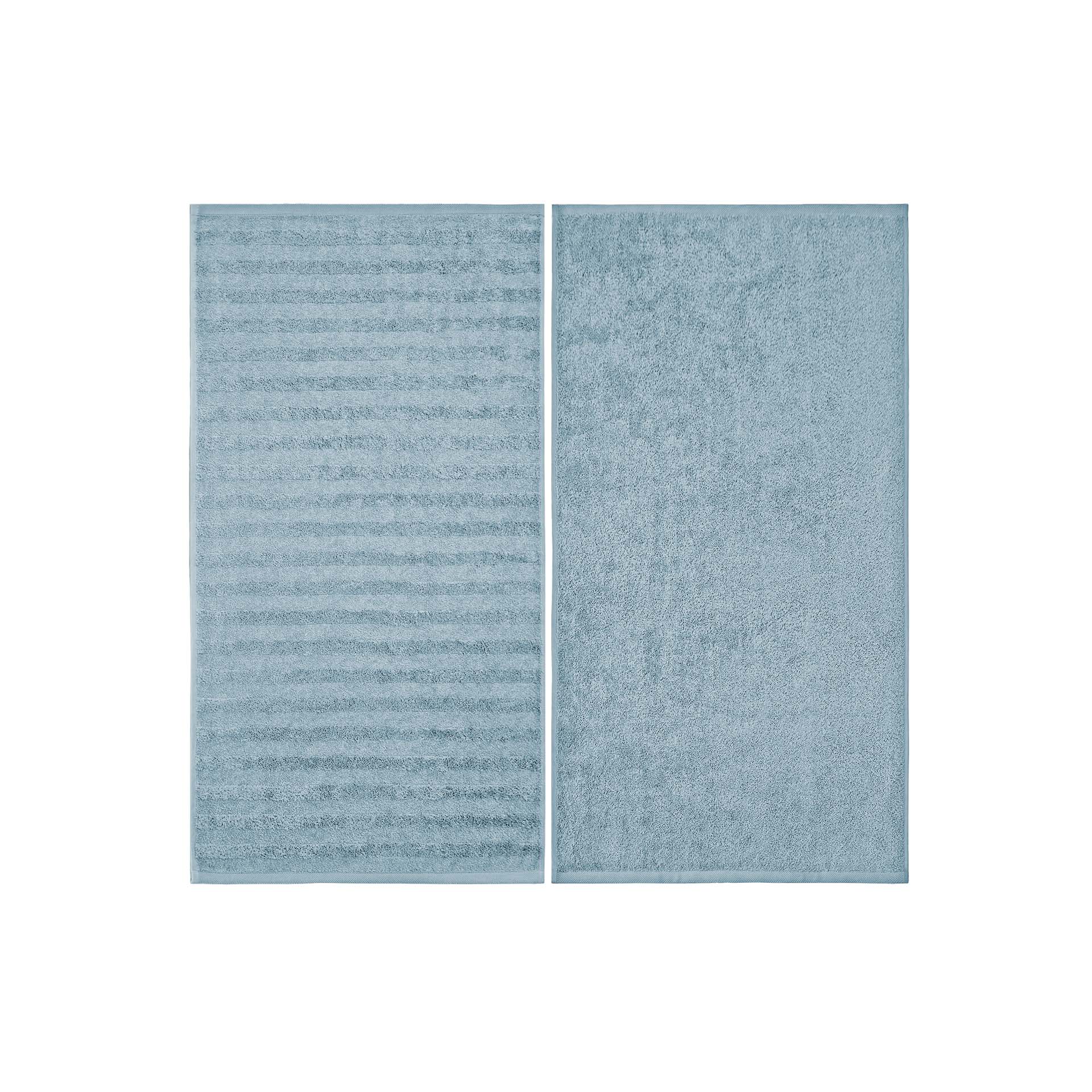 Frottéwäsche Set - 2 Handtücher 50x90cm - Ranura und uni