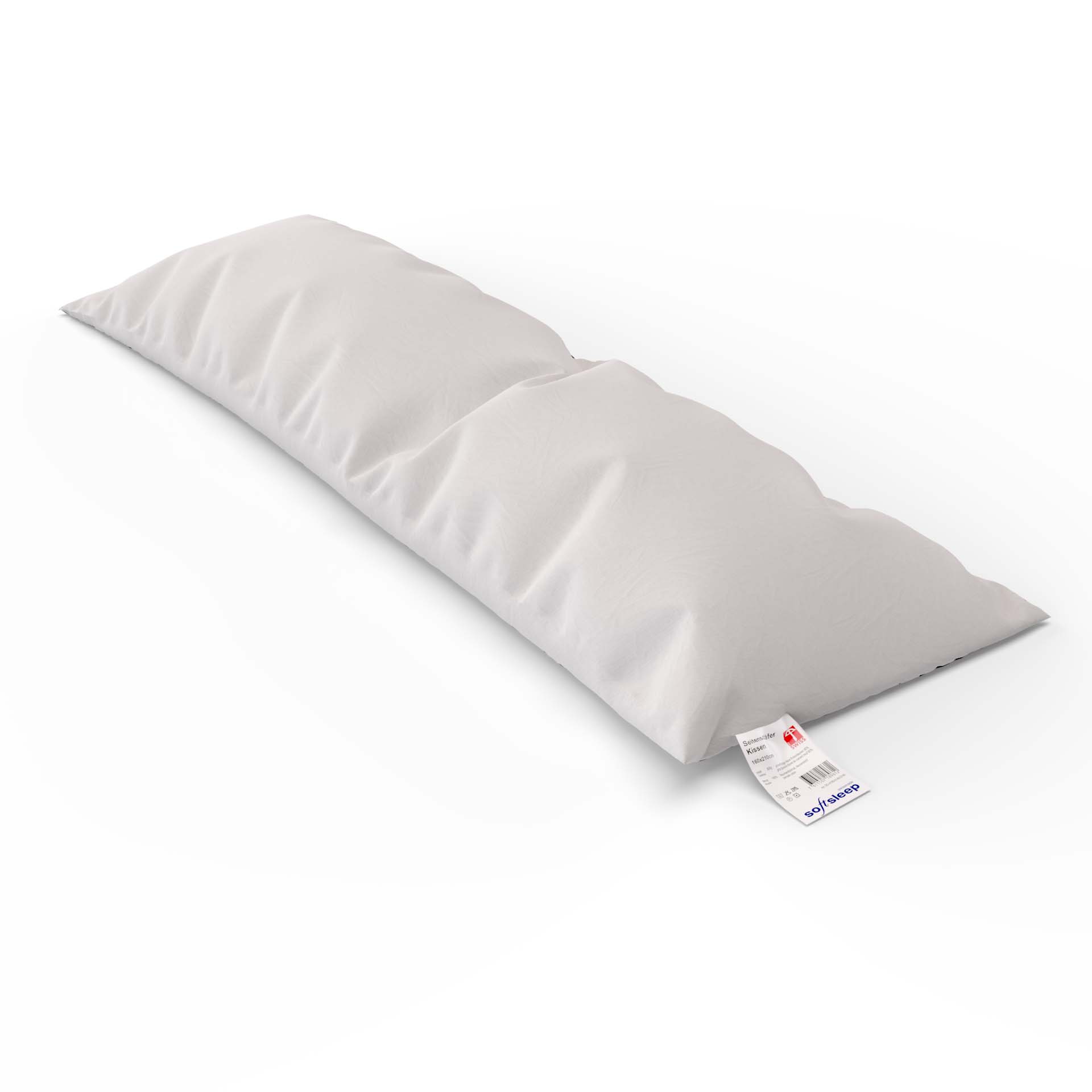 Side sleeper pillow 40x130 cm, 900 g goose feathers seitenschläferkissen
