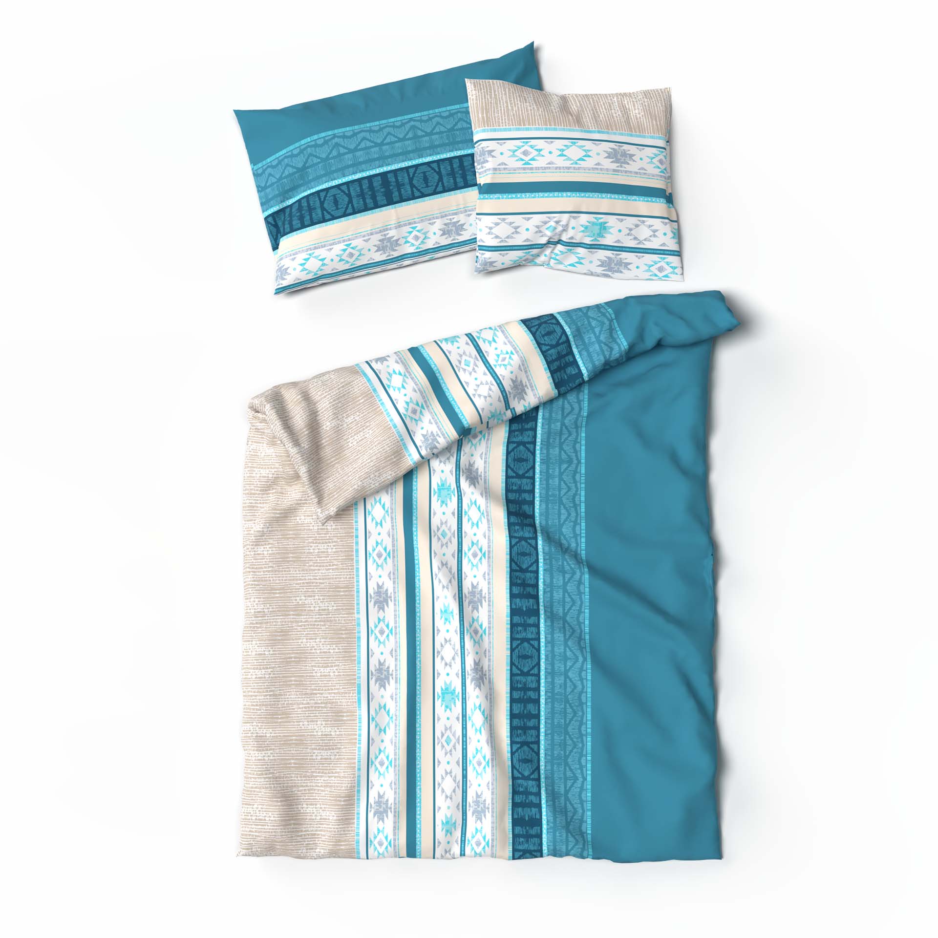 Lotus bed linen Bamboo Kenai turquoise