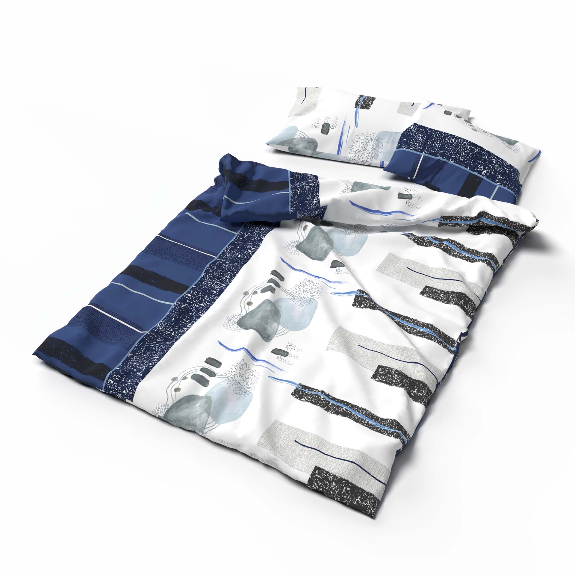 Lotus bed linen Bamboo Mariele blue