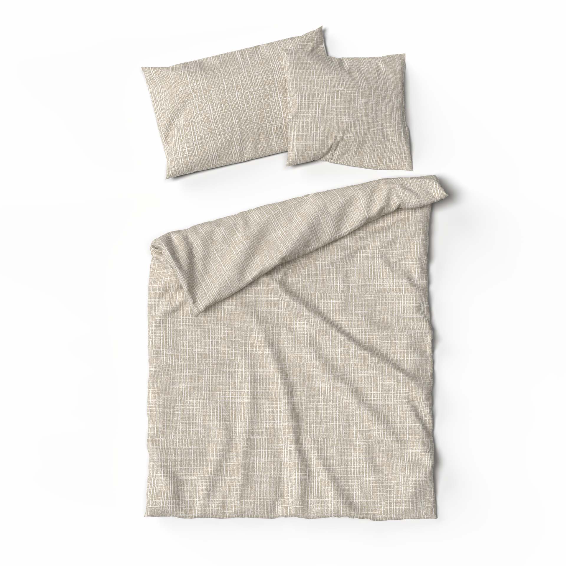 Lotus bed linen Satin Orlane taupe