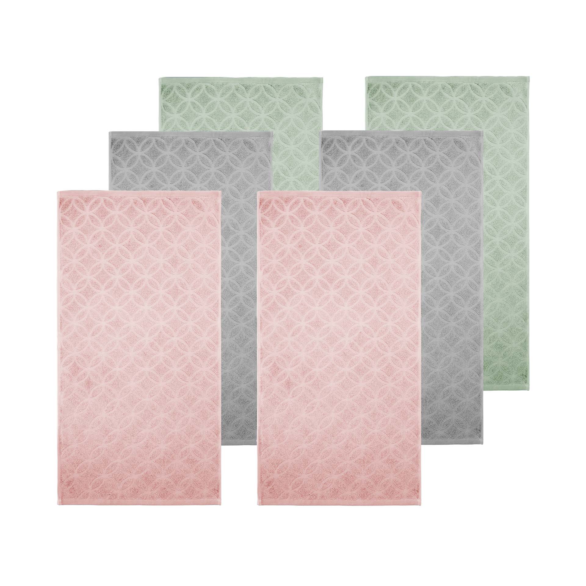 Frottéwäsche Set - 6 Handtücher 50x90cm - Vibe