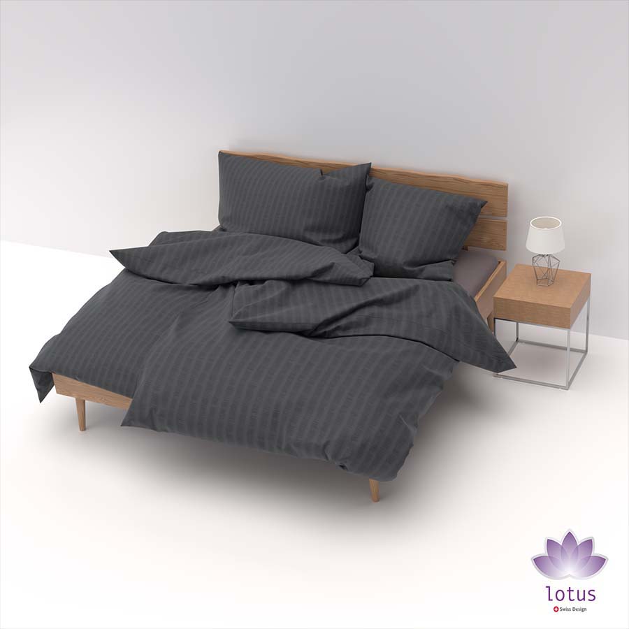 Lotus linge de lit satin seersucker uni