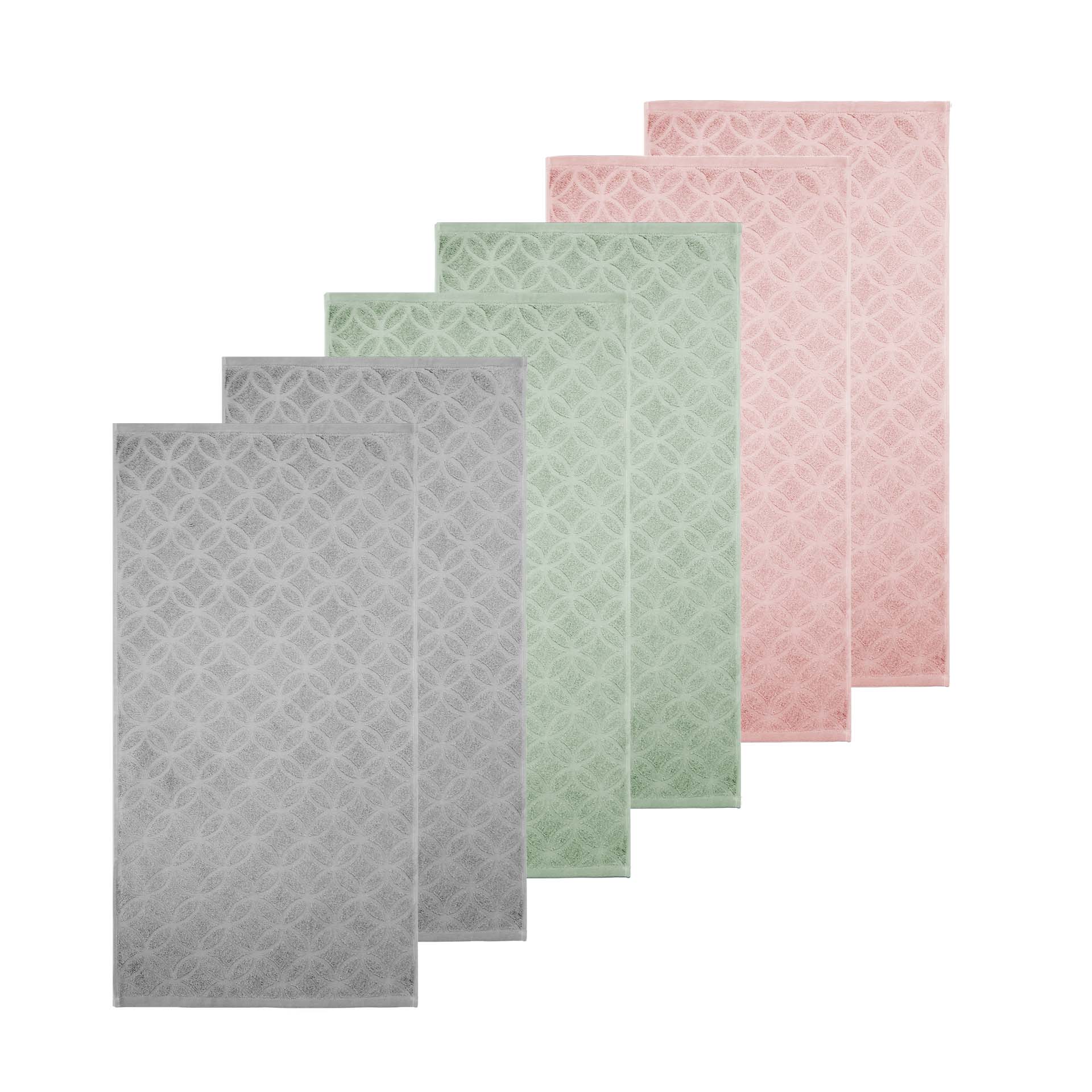 Frottéwäsche Set - 6 Handtücher 50x90cm - Vibe